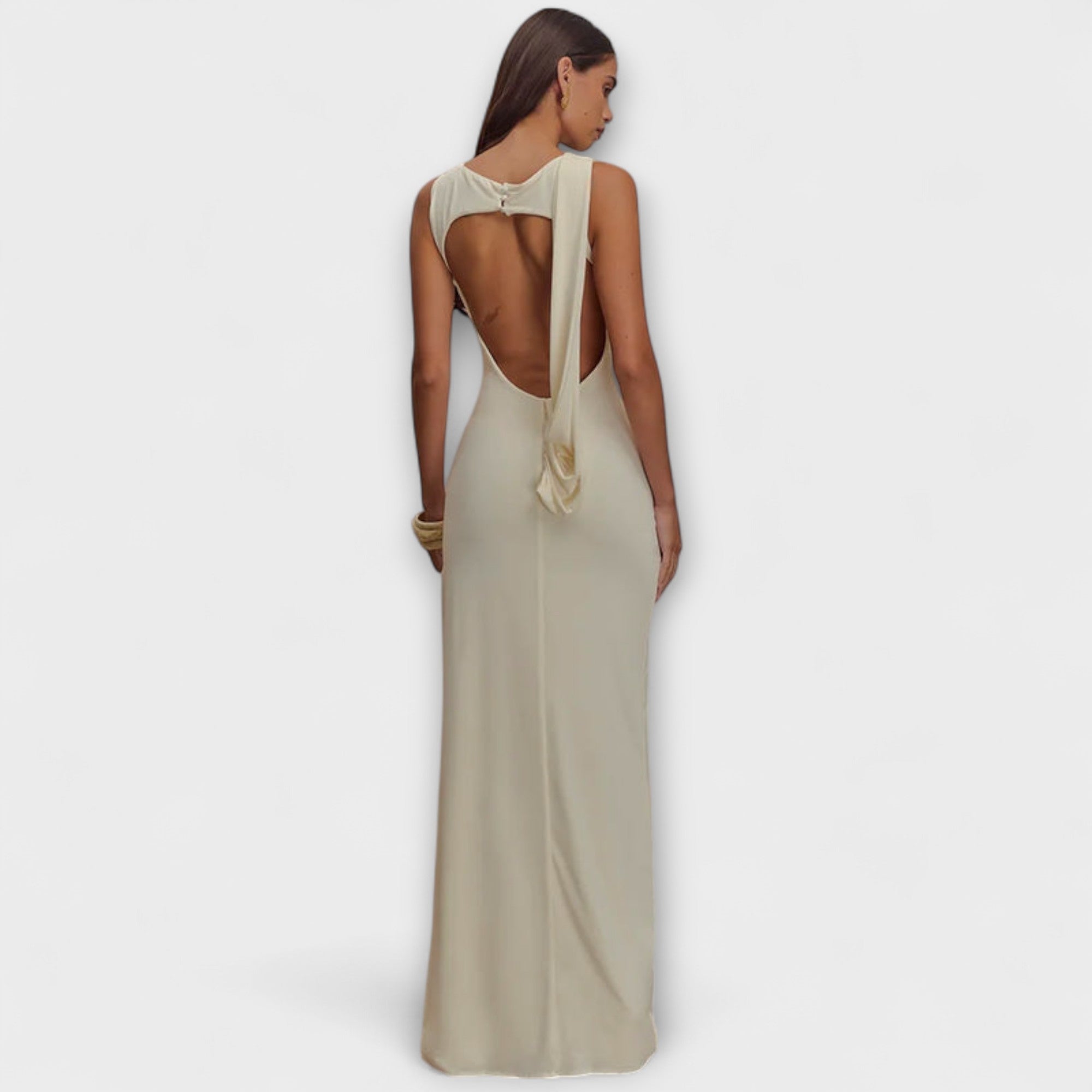 Rieke - Abito maxi elegante con alta spacco