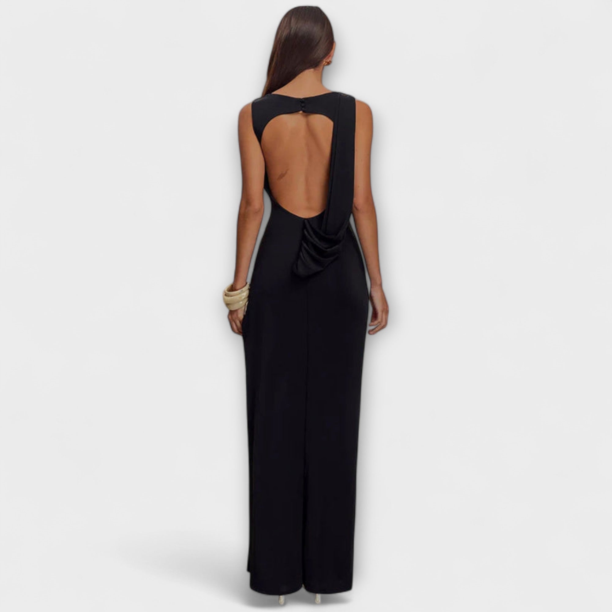 Rieke - Abito maxi elegante con alta spacco