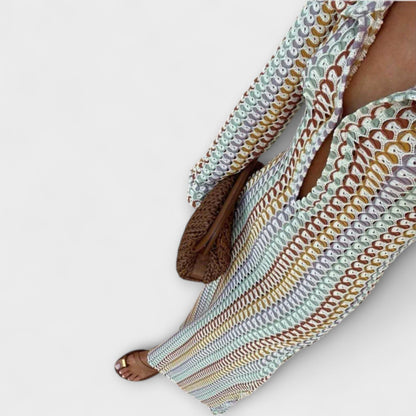 Elina – Maxidress con scollatura a V e atmosfera da vacanza