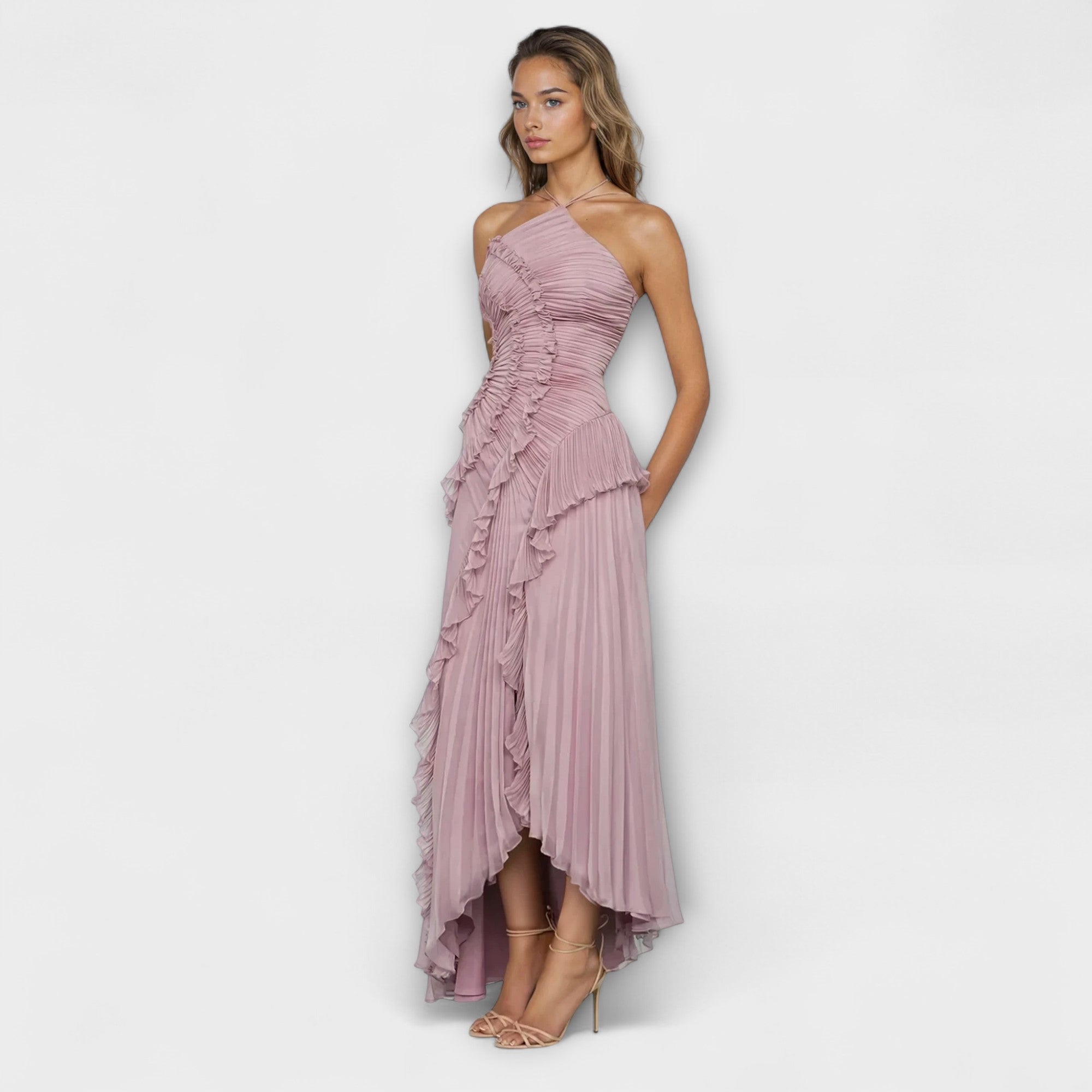 Elisia - Elegante abito lungo senza maniche