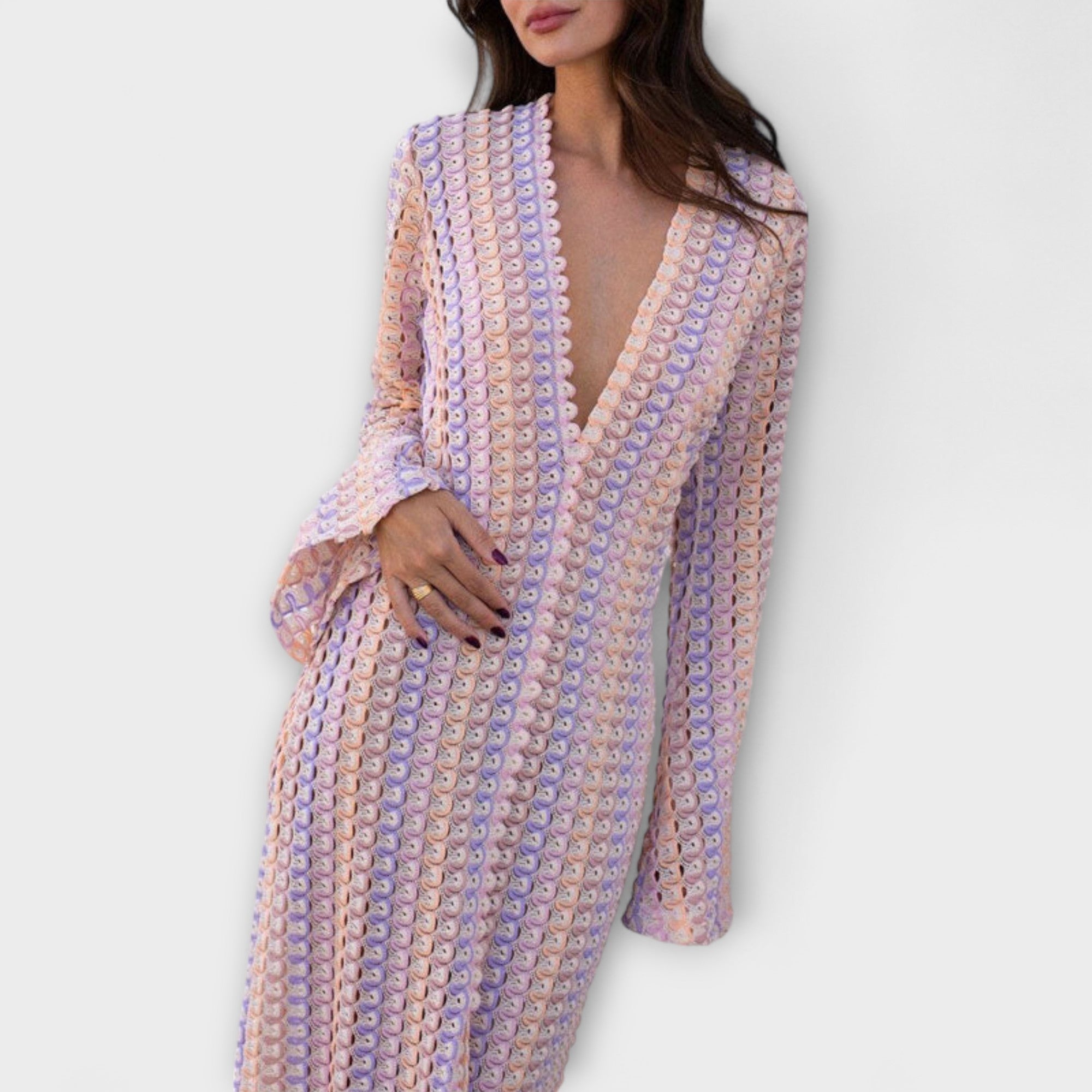 Elina – Maxidress con scollatura a V e atmosfera da vacanza