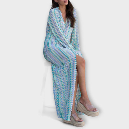 Elina – Maxidress con scollatura a V e atmosfera da vacanza