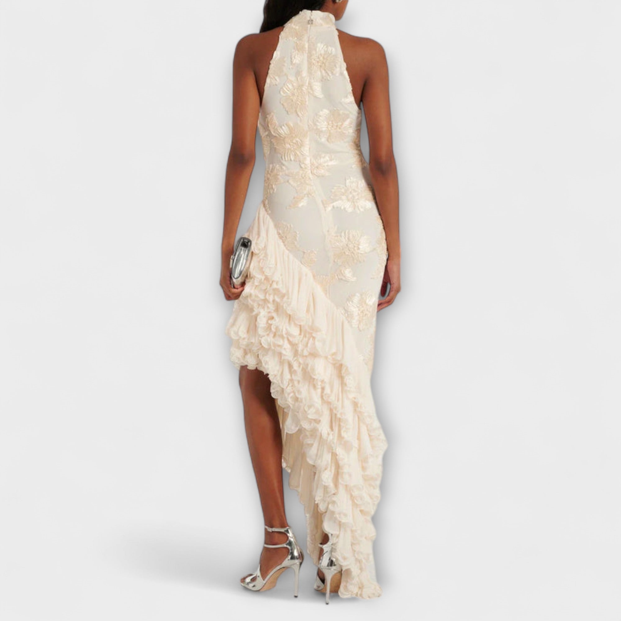 Karen - Maxidress con applicazioni floreali