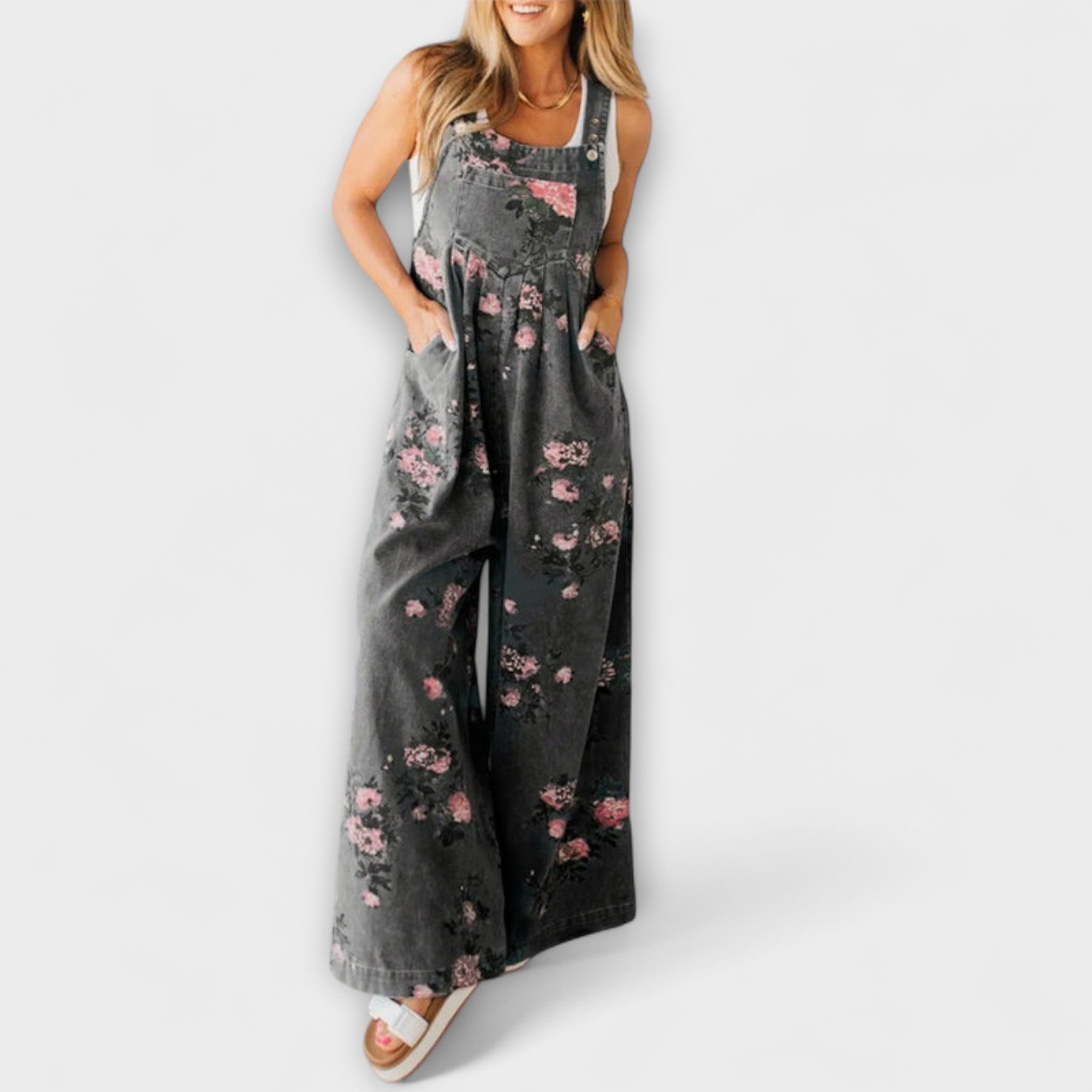Mirona - Salopette in denim con vestibilità rilassata