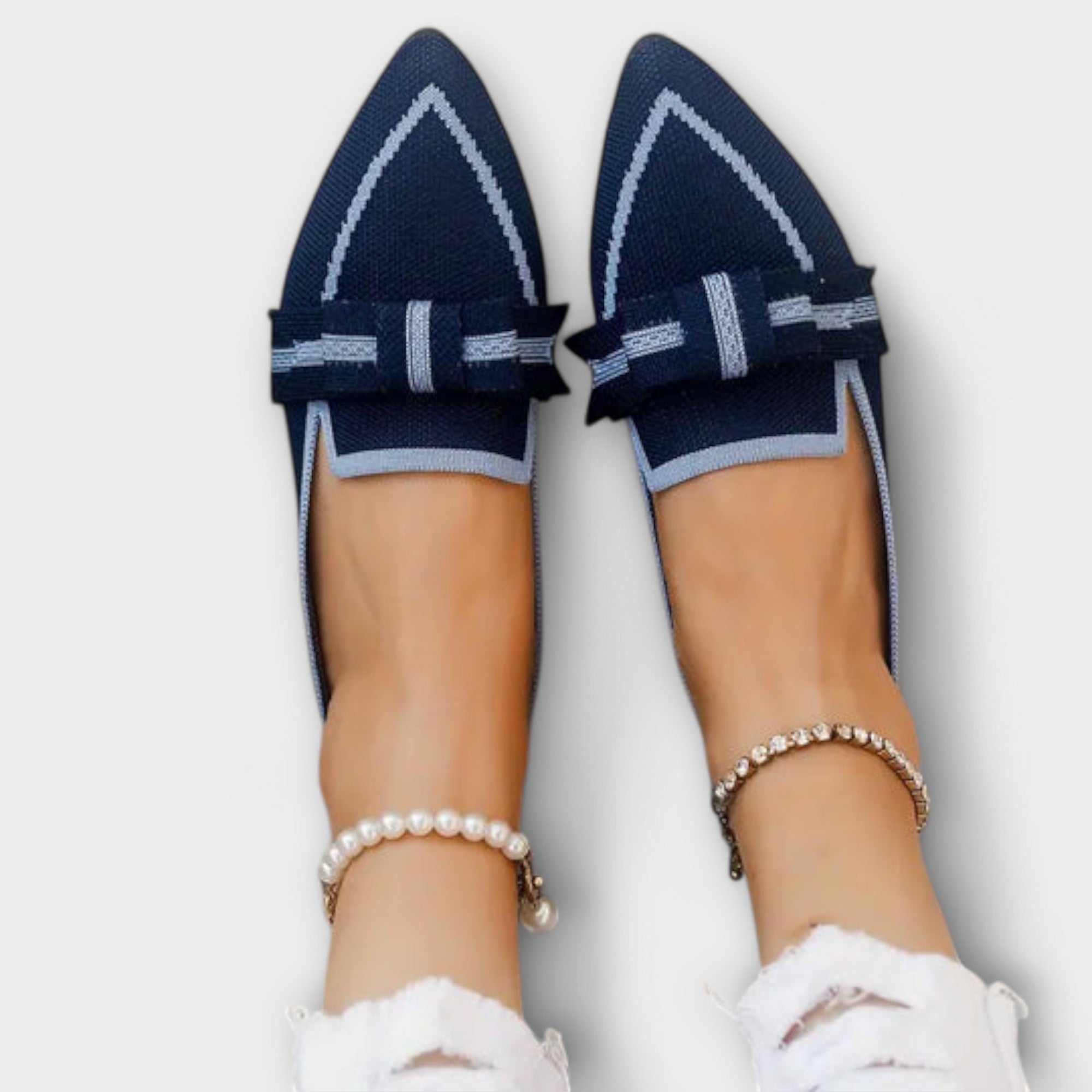 Scarpe da donna flat con design annodato