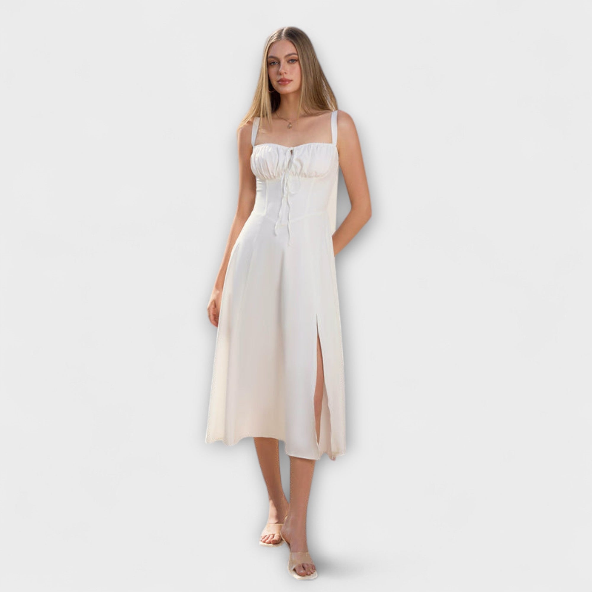 Hope - Abito con ruches e dettaglio spacco