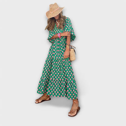 Elegante Abito Maxy Geometrico
