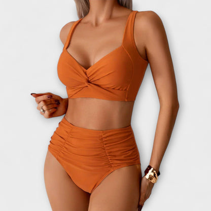 Zoe - Costume da bagno a bandeau con volant