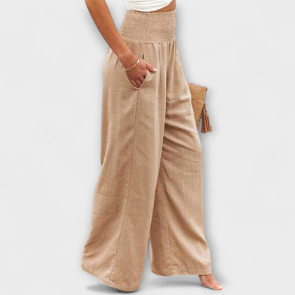 Thearya - Pantaloni larghi in lino casual