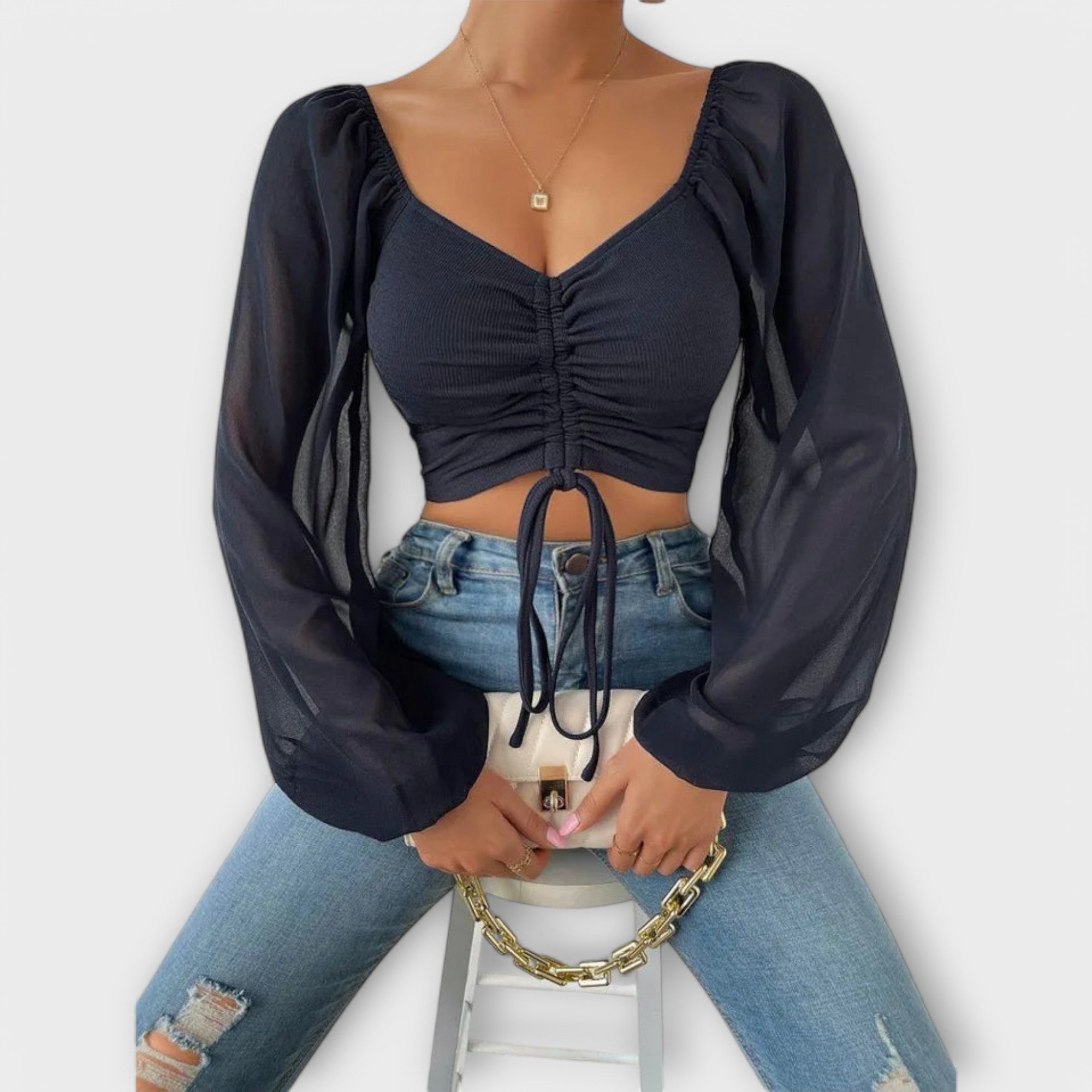 Jacqueline - Blusa da sera versatile