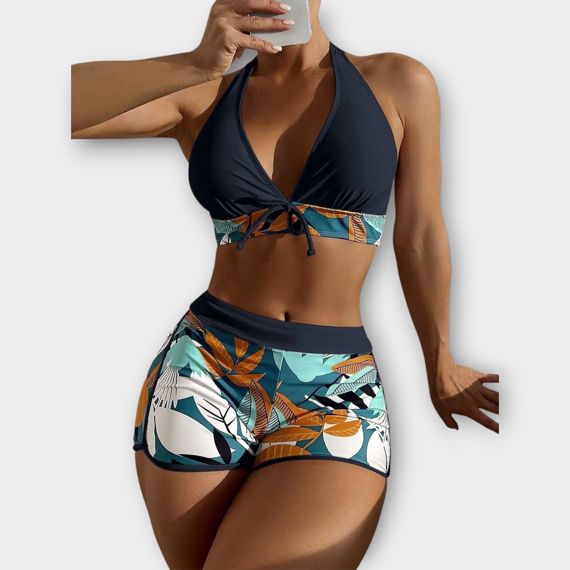 Set bikini a vita alta