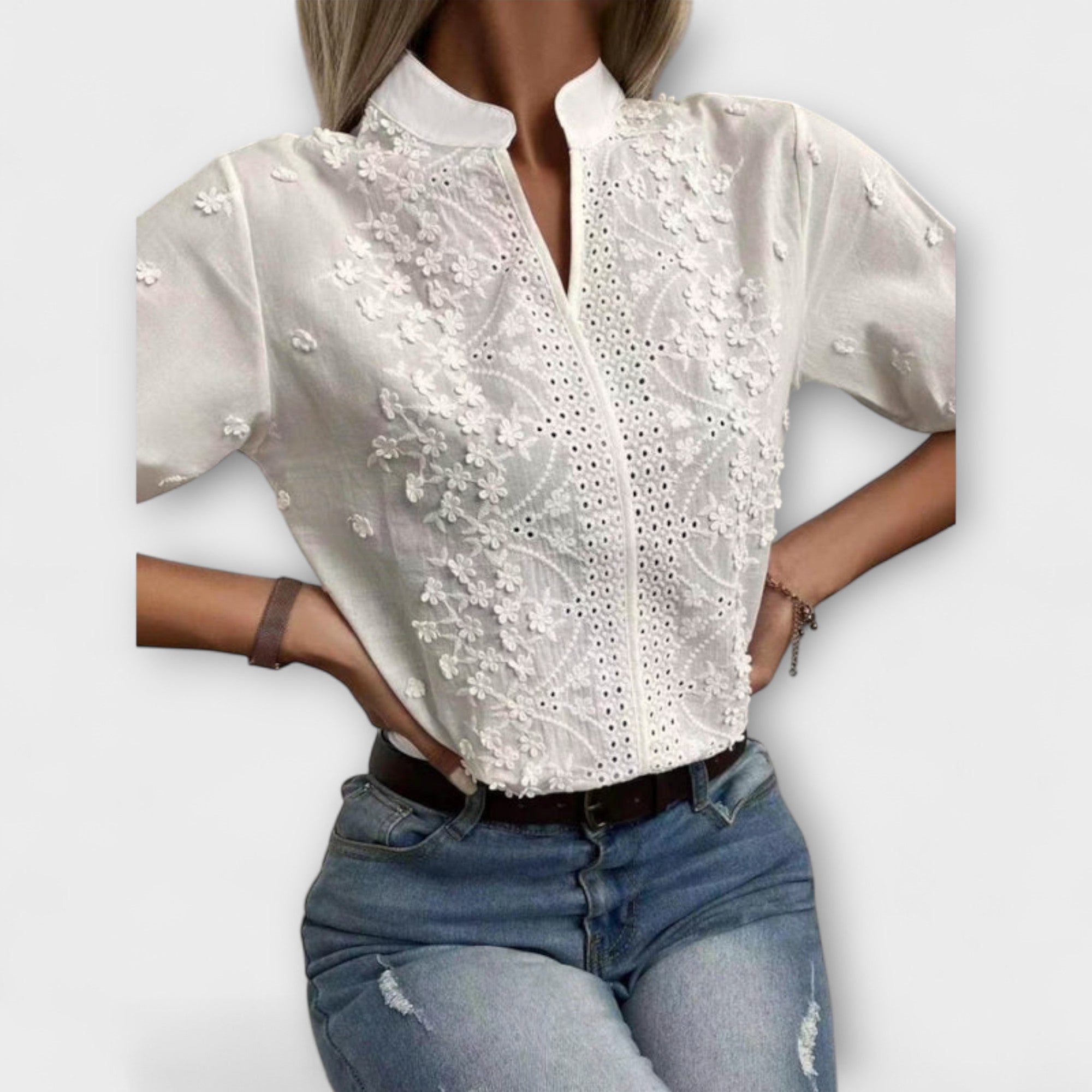 Élise - Blusa Mila con ricami squisiti