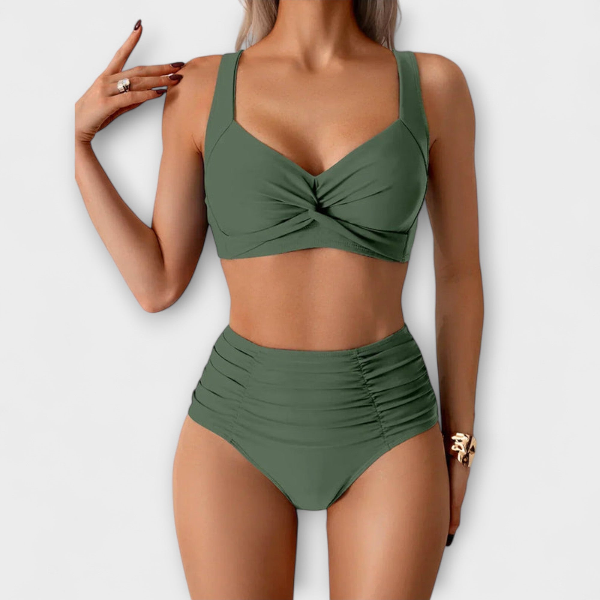 Zoe - Costume da bagno a bandeau con volant