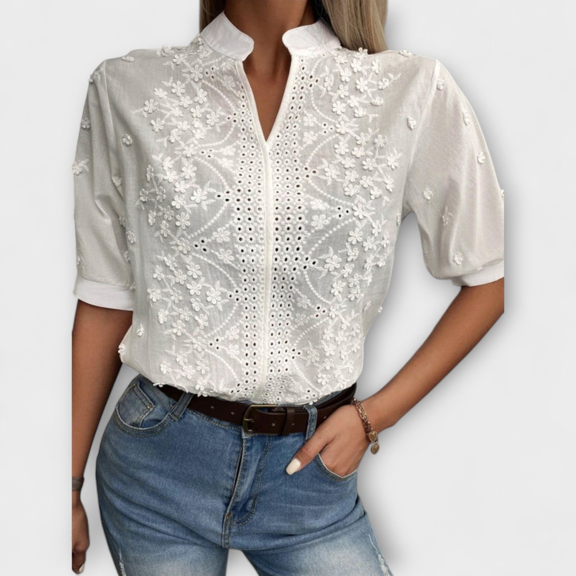 Élise - Blusa Mila con ricami squisiti