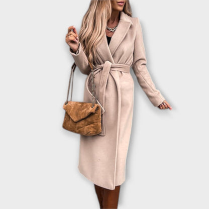 Eliza - Elegante cappotto lungo con cintura
