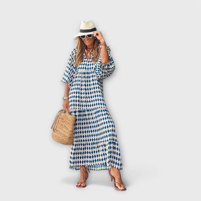 Elegante Abito Maxy Geometrico