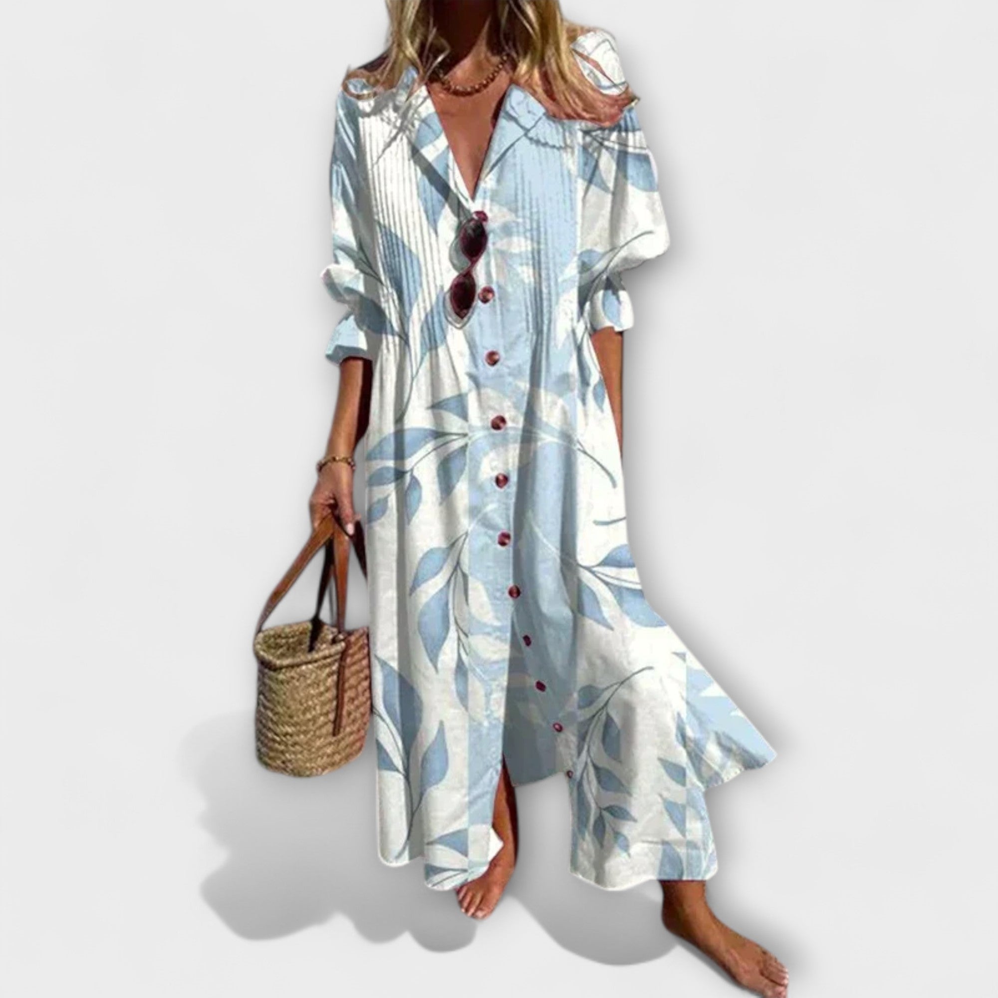 Lila - Abito Maxy Flattering con Copertura per la Pancia