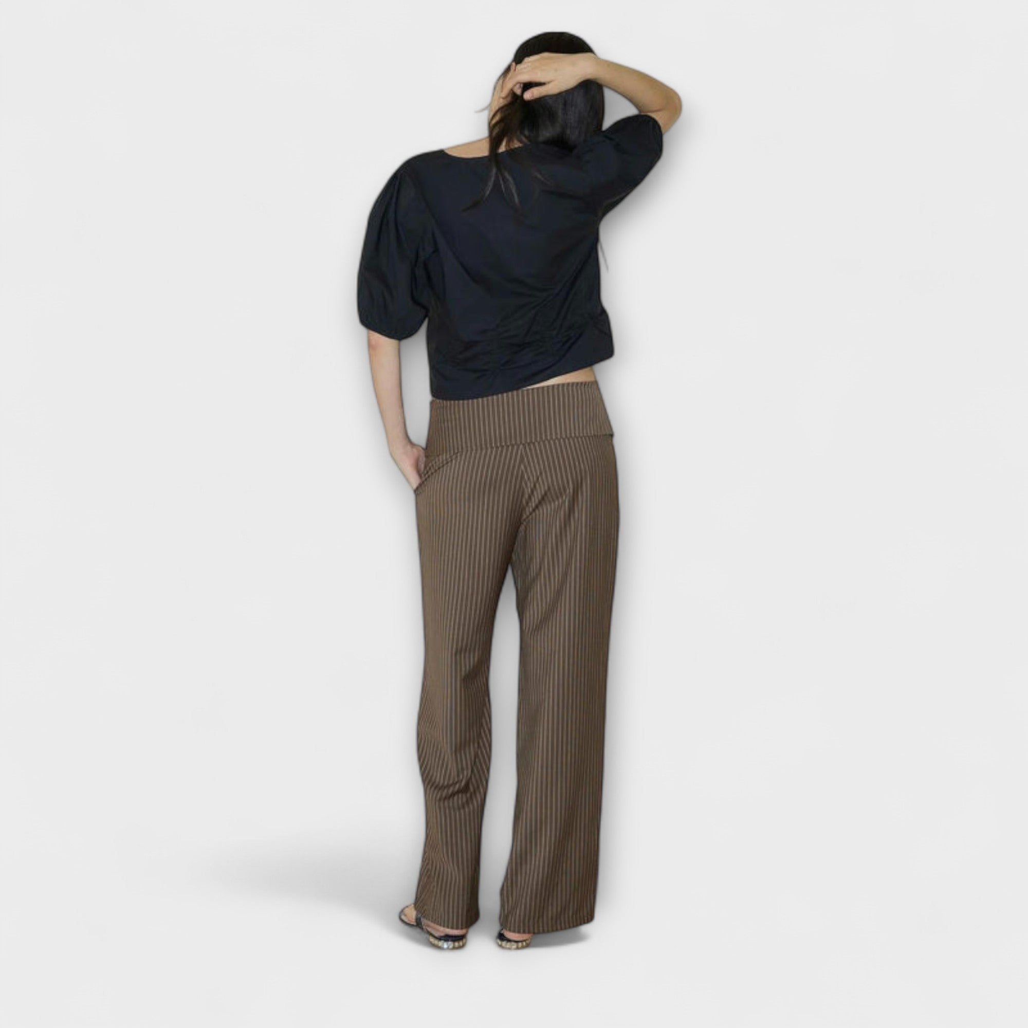 Julia - Pantaloni Striped Pieghevoli