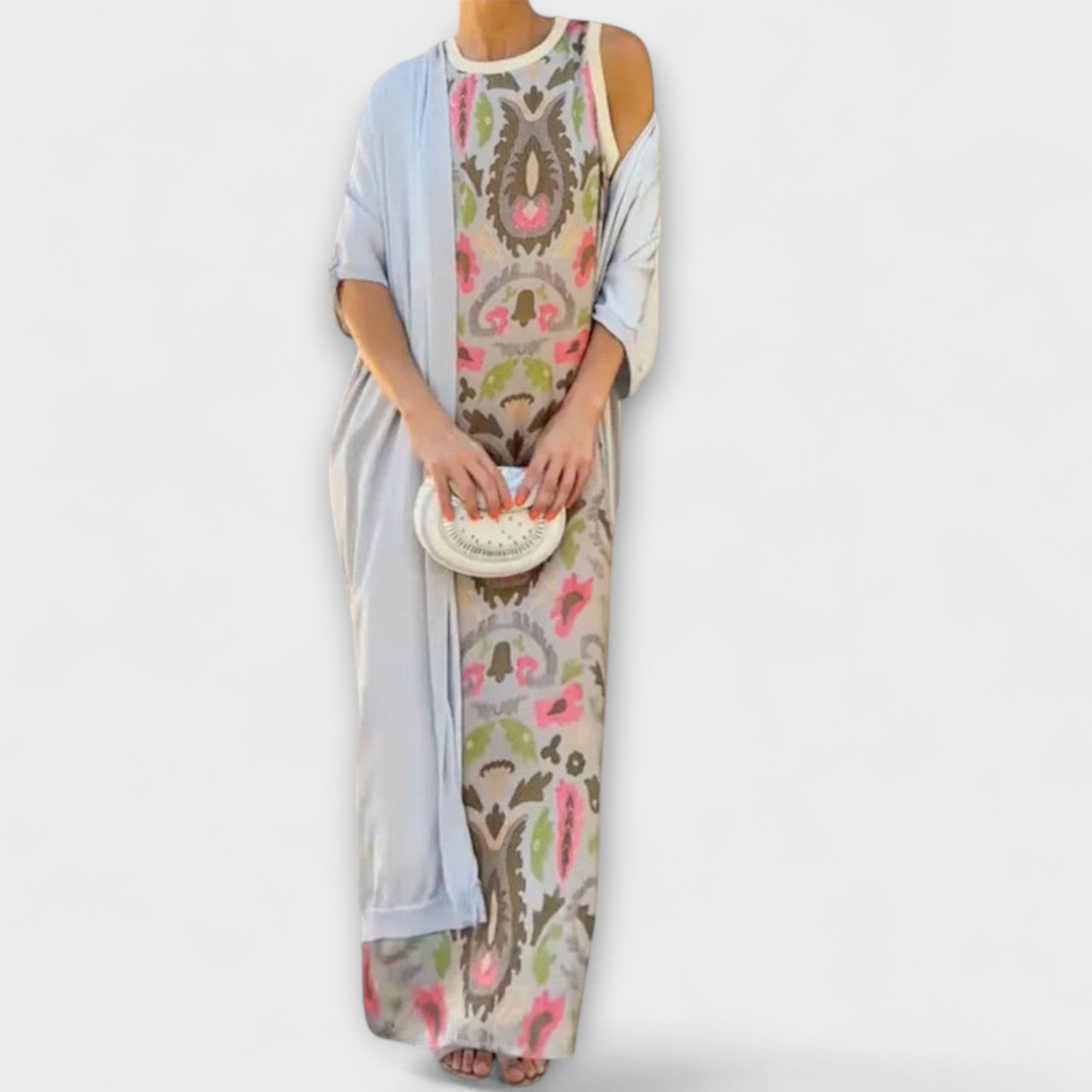 Selviane - Maxidress con cardigan abbinato
