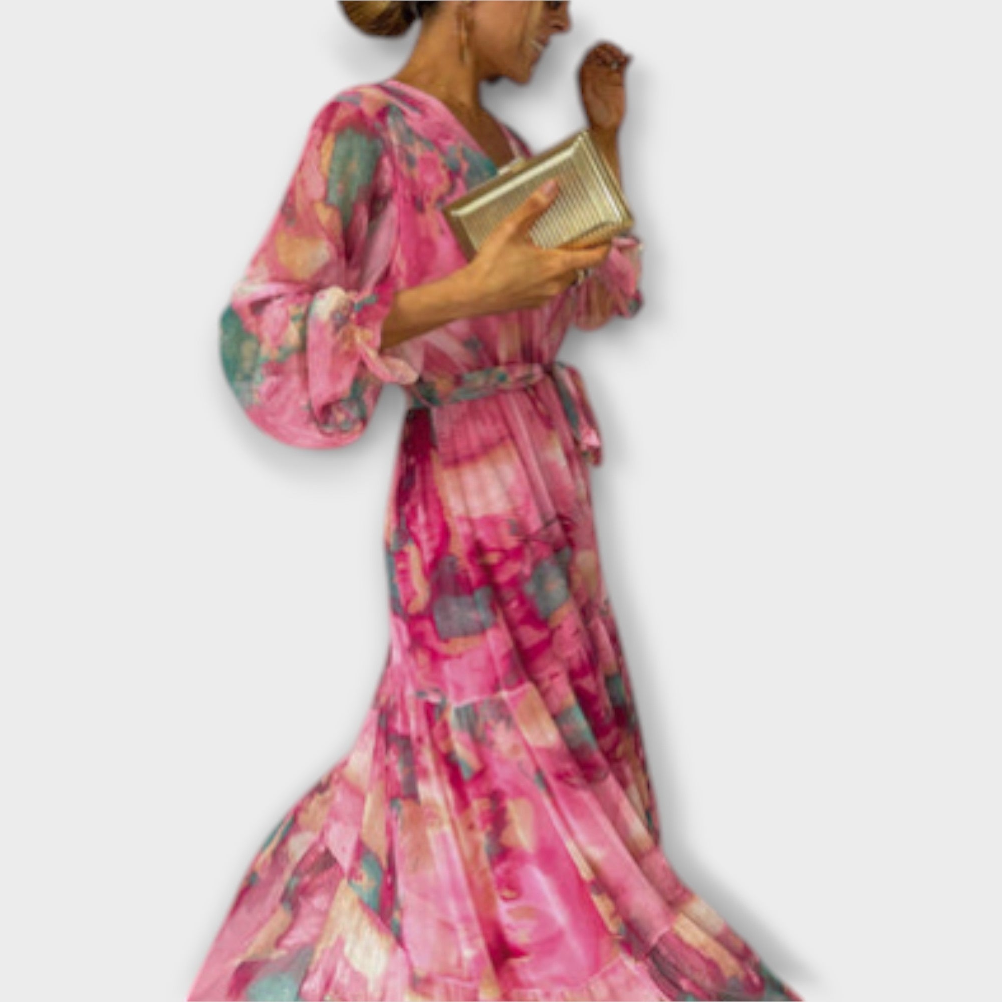 Evelyn - Abito Maxy Acquerello