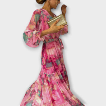 Evelyn - Abito Maxy Acquerello