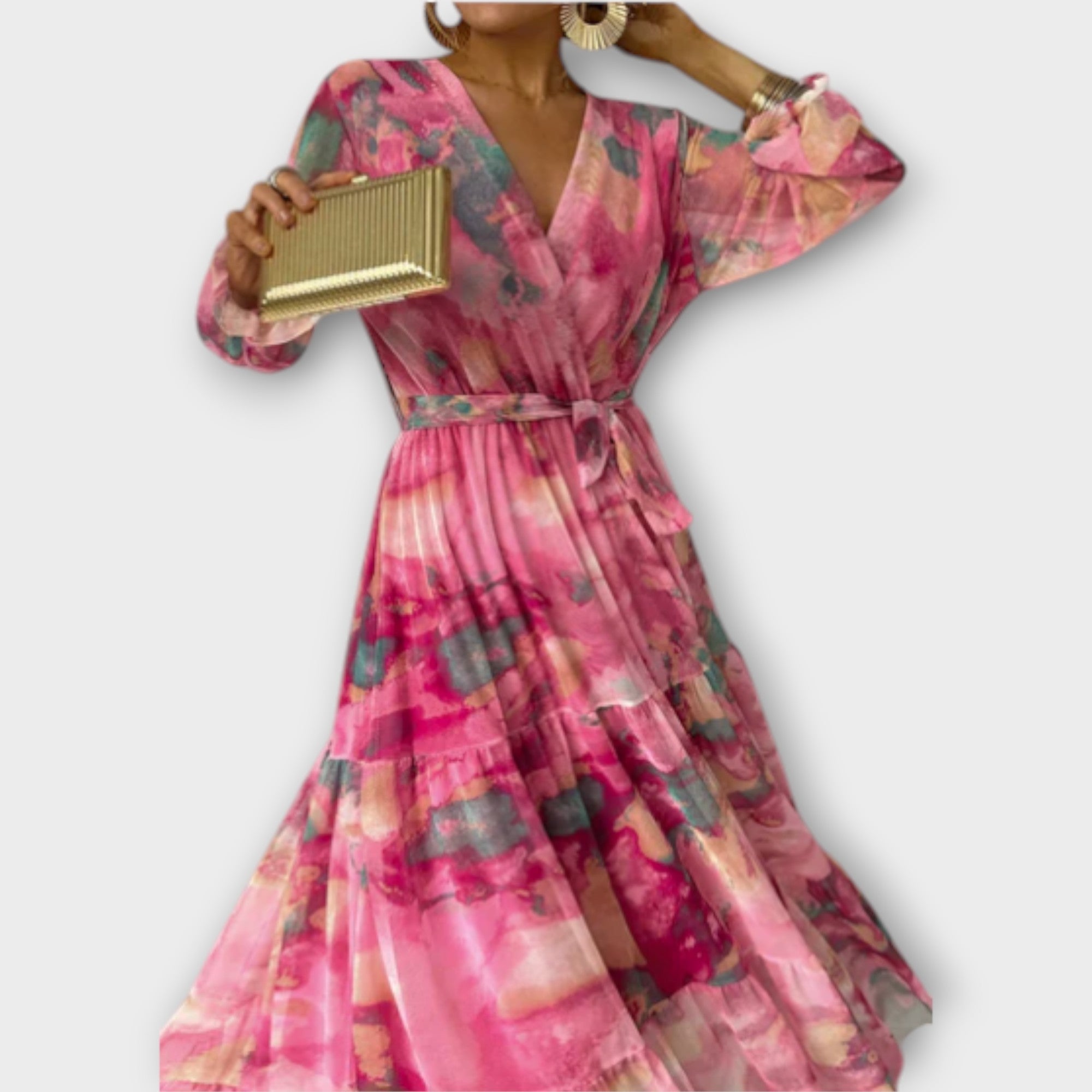 Evelyn - Abito Maxy Acquerello