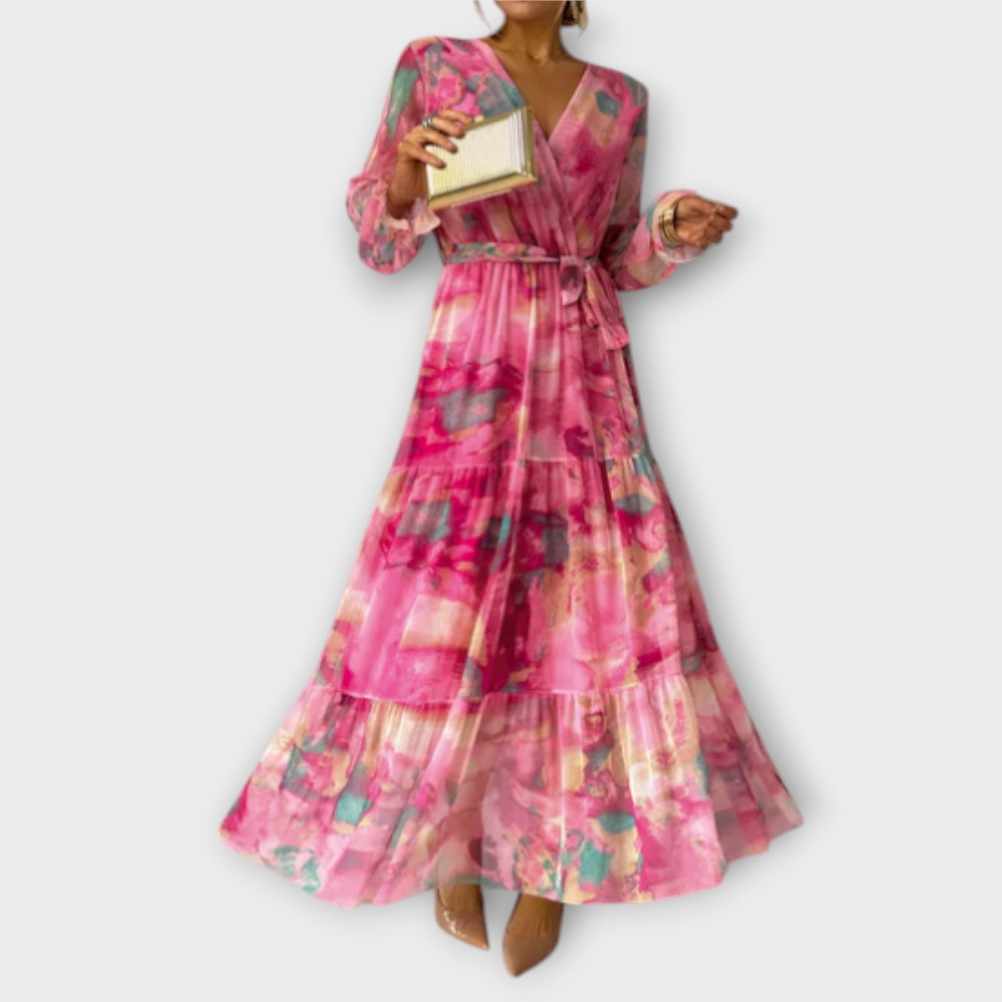 Evelyn - Abito Maxy Acquerello
