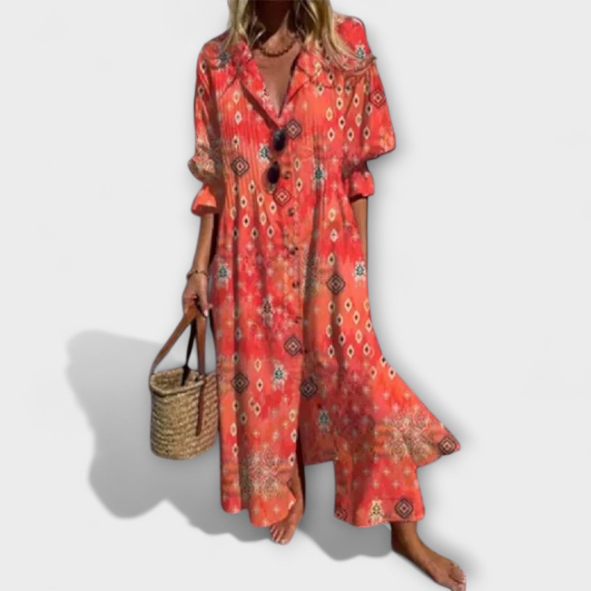 Lila - Abito Maxy Flattering con Copertura per la Pancia