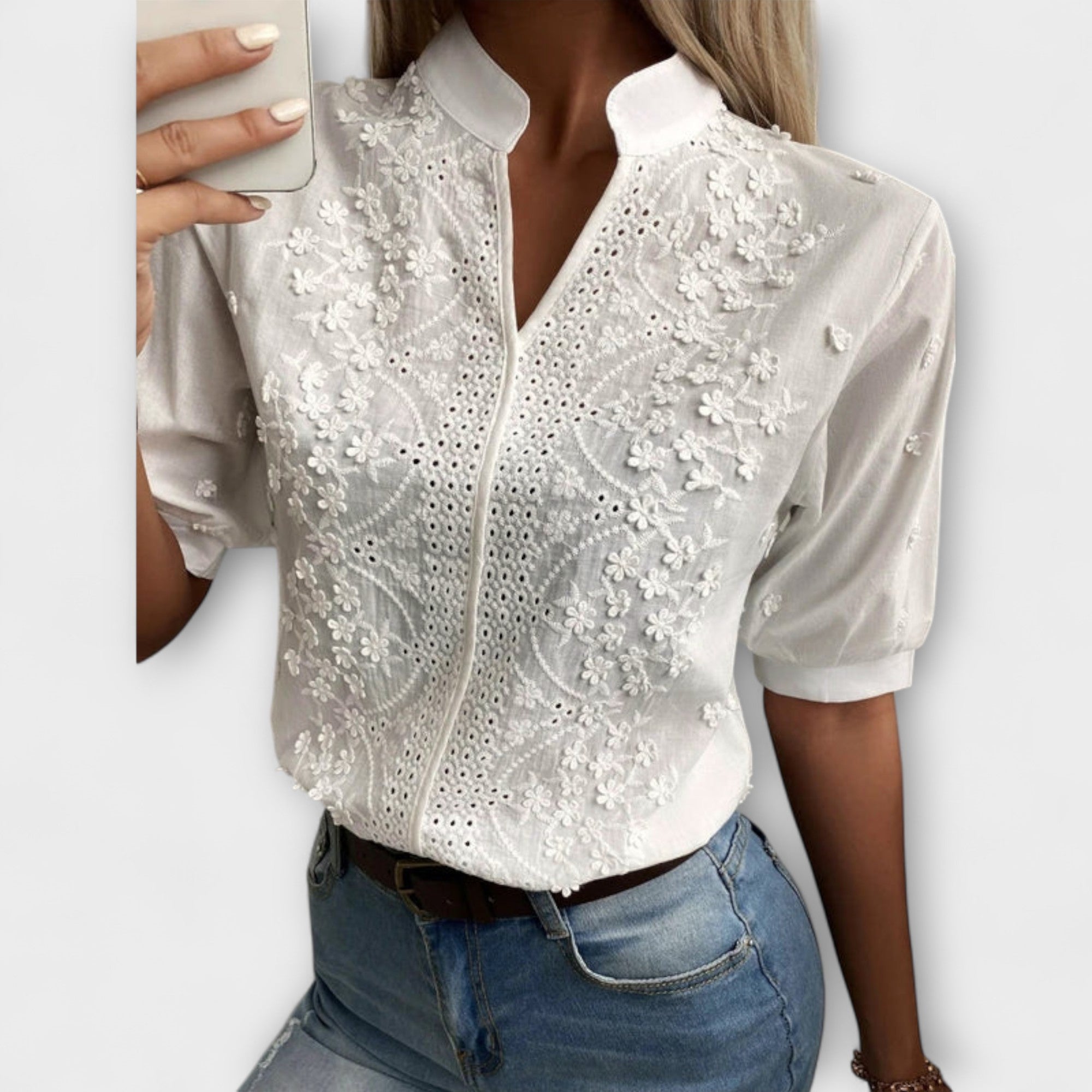 Élise - Blusa Mila con ricami squisiti
