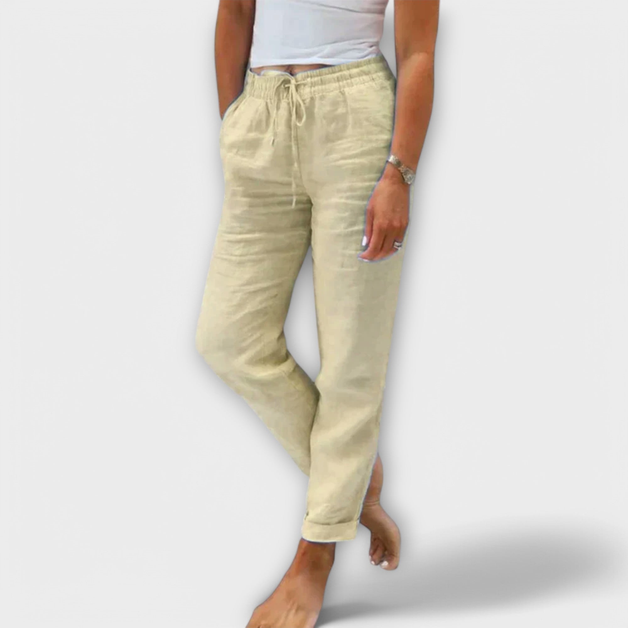 Stacy - Pantaloni in lino leggeri