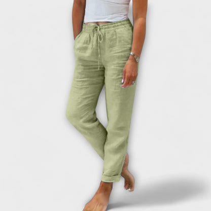 Stacy - Pantaloni in lino leggeri