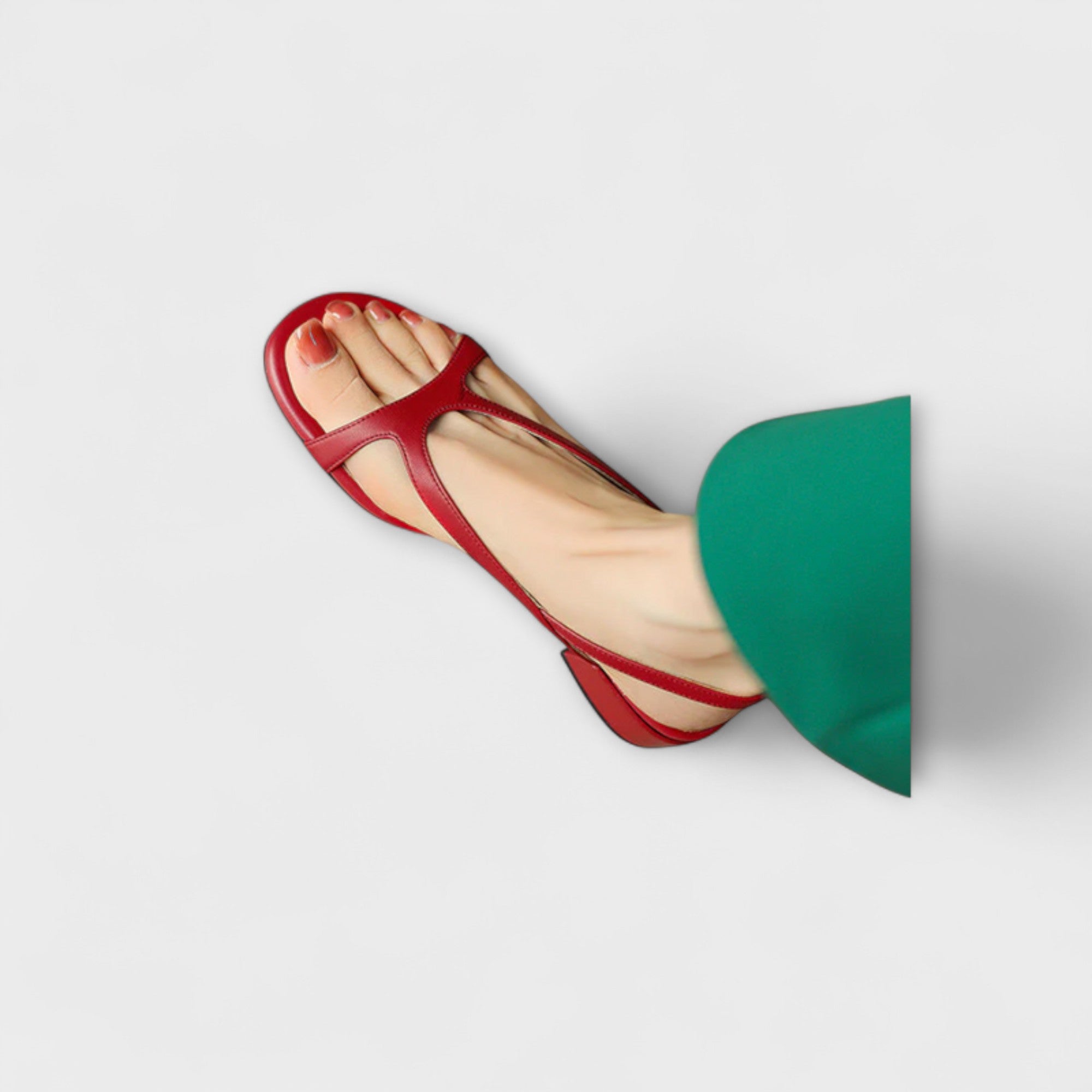 Evelyn - Eleganti Sandali Piatte Minna con Finitura Raffinata