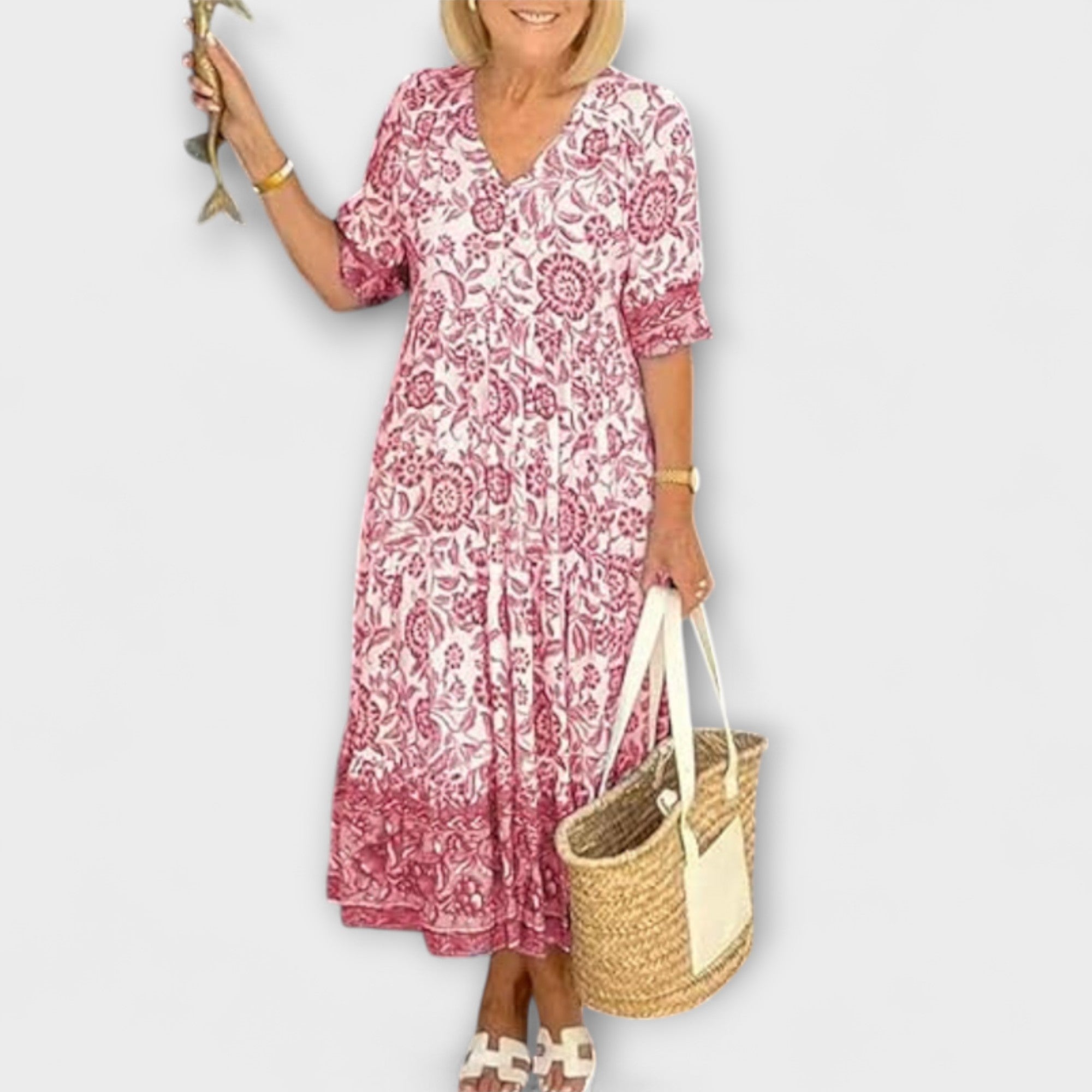 Caitlin - Abito floreale elegante con un design leggero