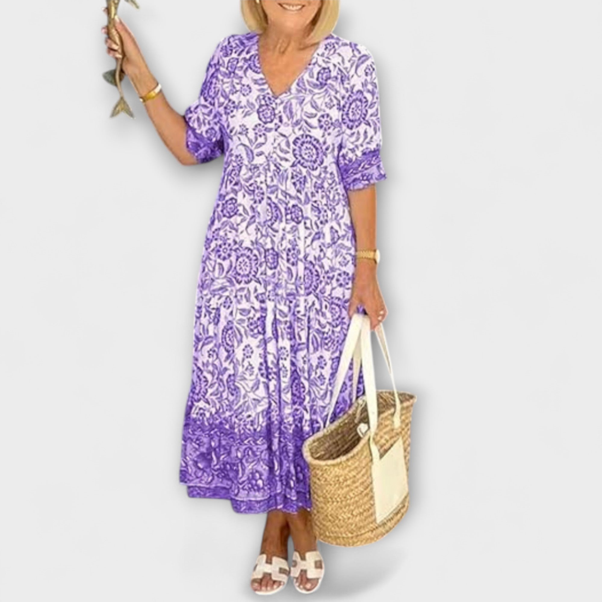 Caitlin - Abito floreale elegante con un design leggero