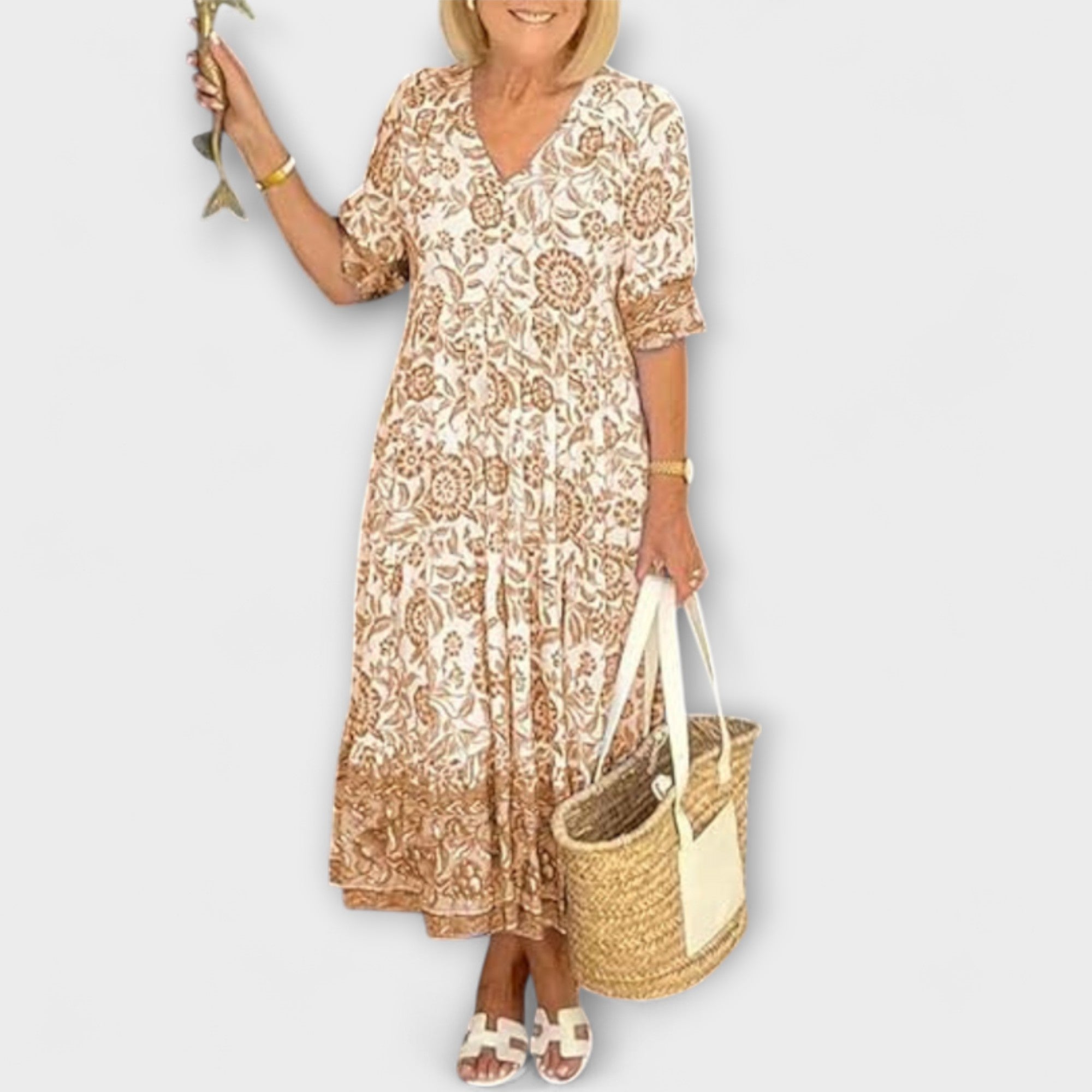 Caitlin - Abito floreale elegante con un design leggero