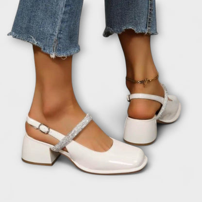 Celandra - Mary Janes con cinturini glitterati e tacco a blocco
