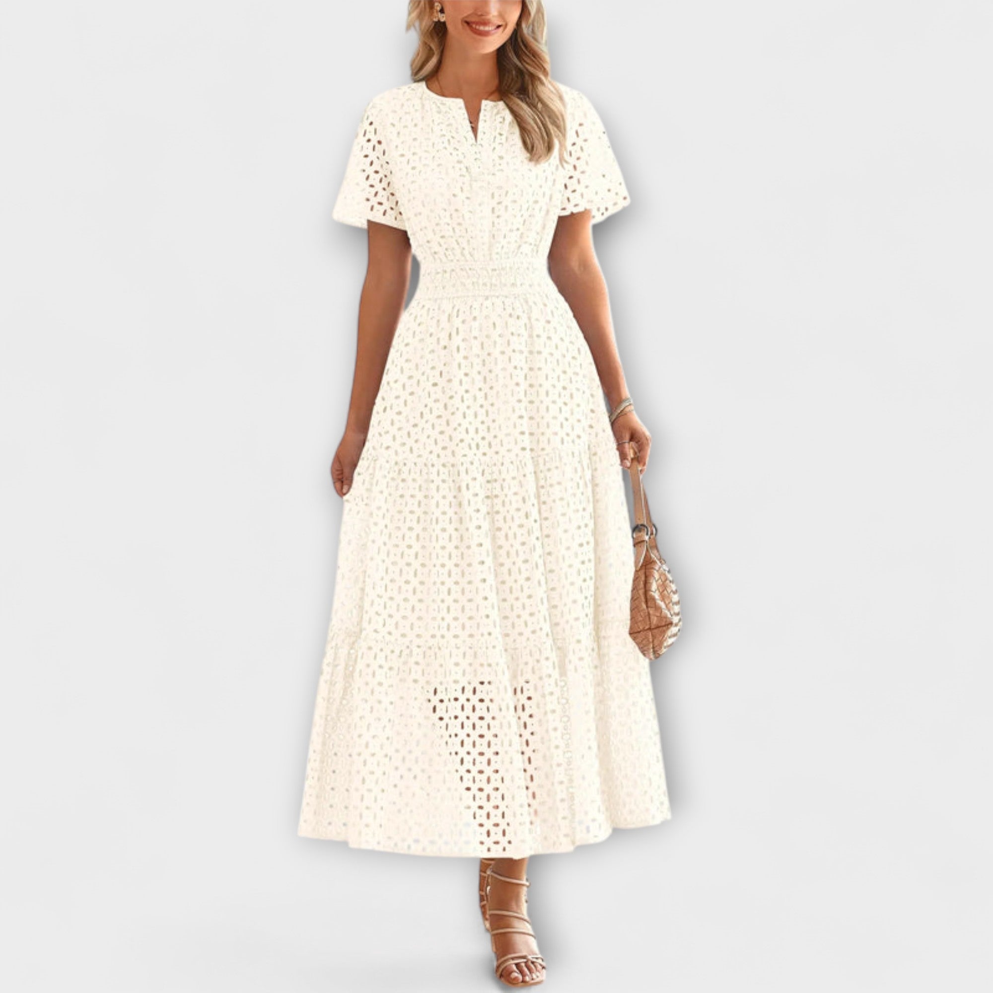 Linette - Elegante Abito Estivo in Pizzo