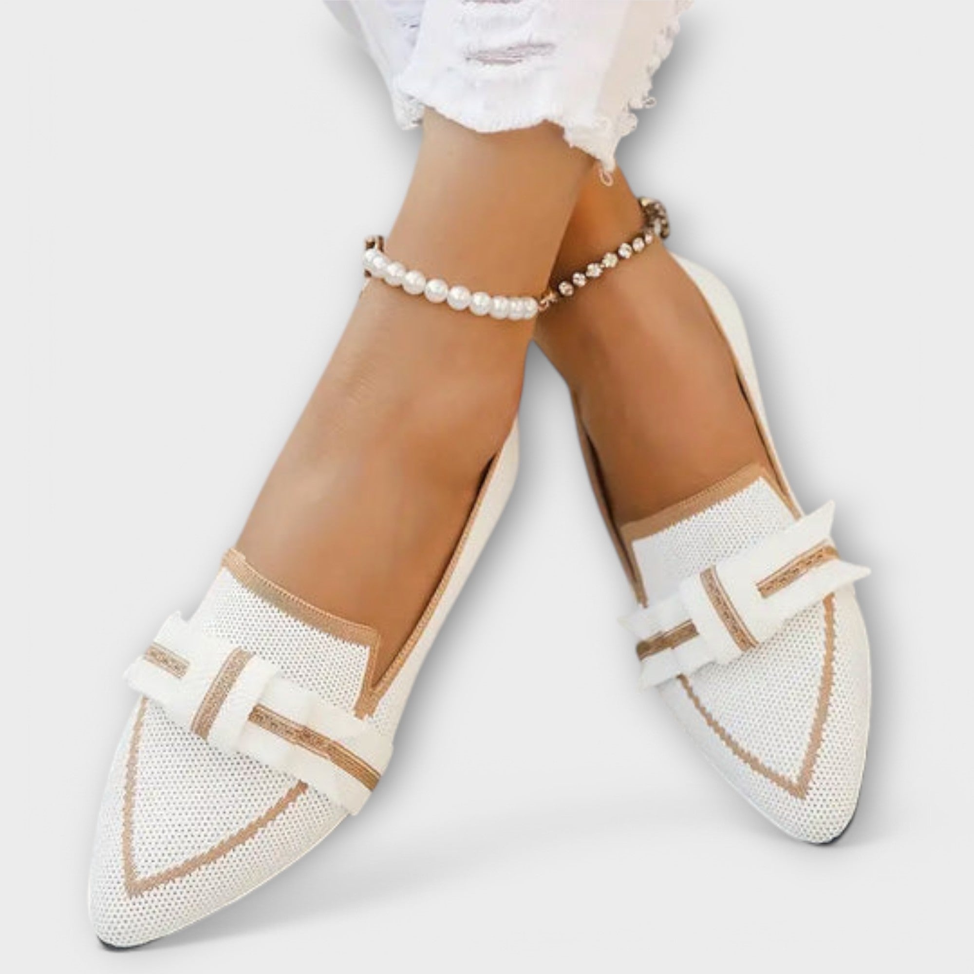 Scarpe da donna flat con design annodato
