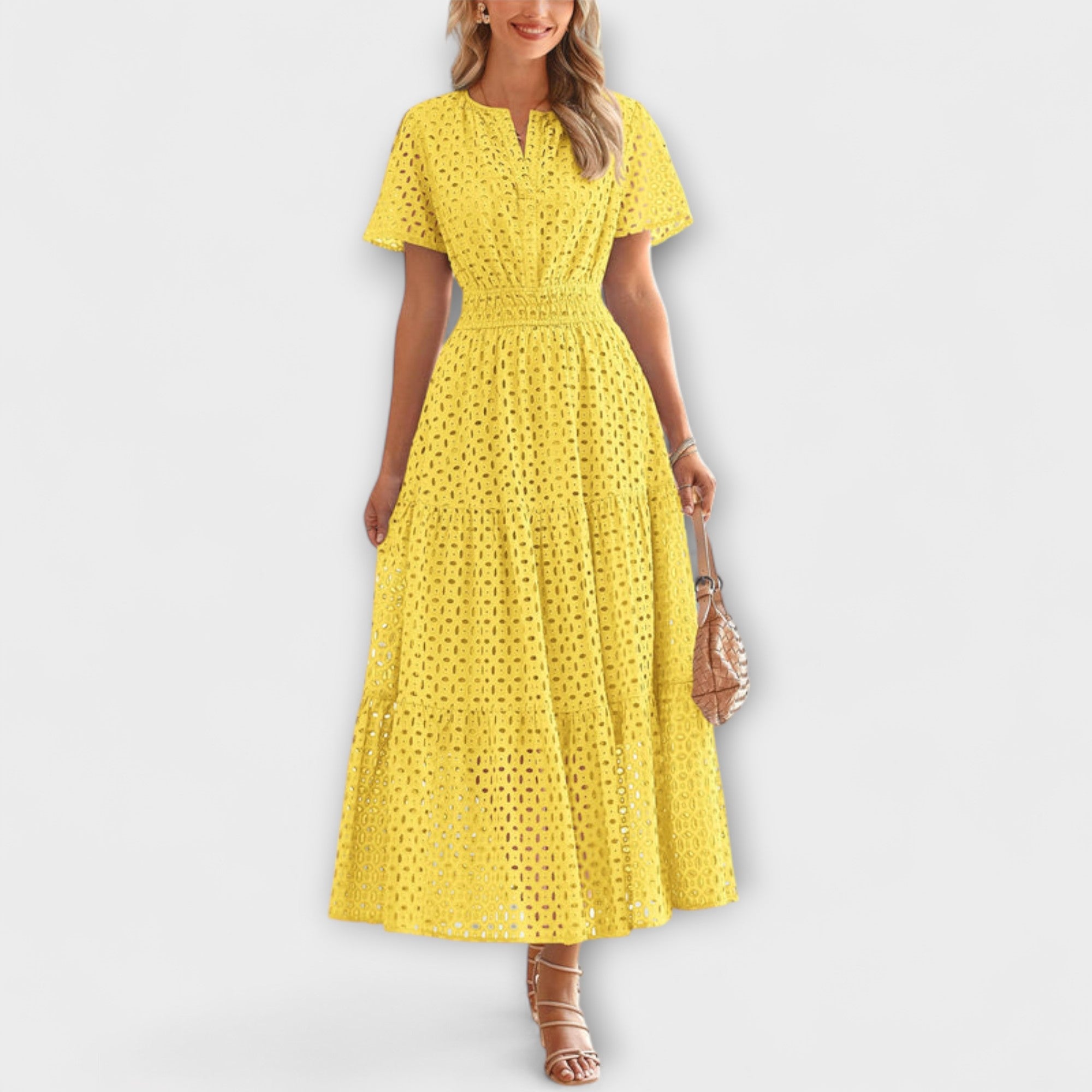 Linette - Elegante Abito Estivo in Pizzo
