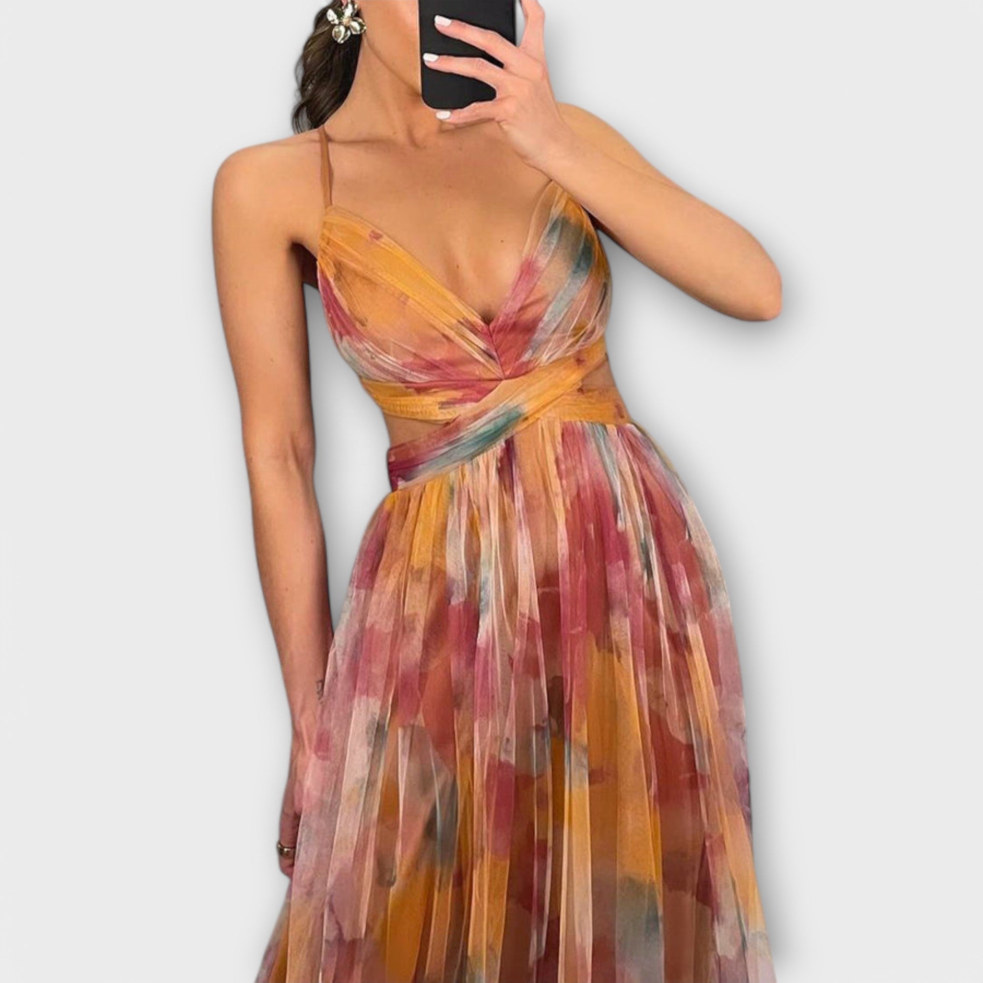 Abito Maxy Annai in Mesh - Elegante e Scolpito