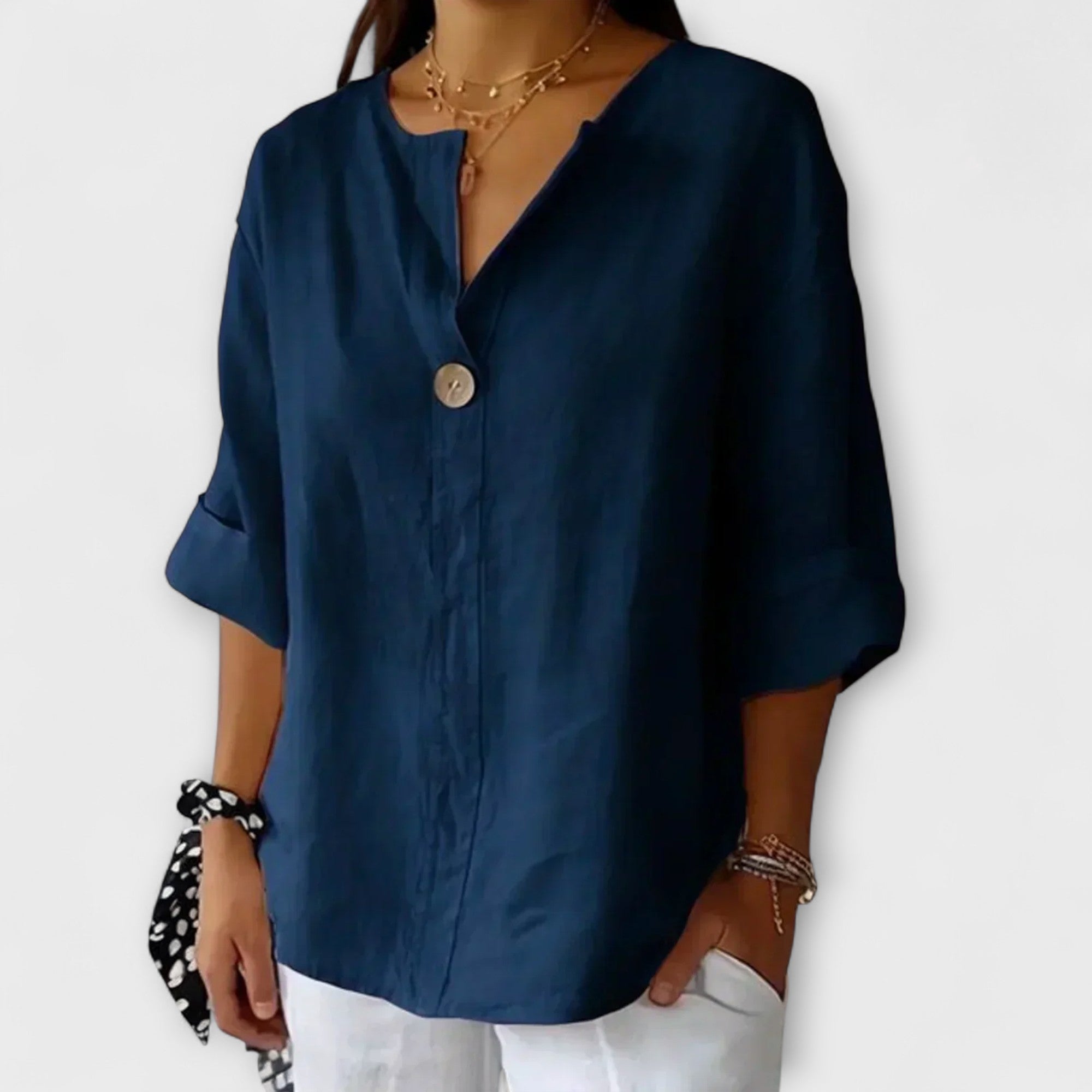 Nicole - Blusa elegante con scollatura a V
