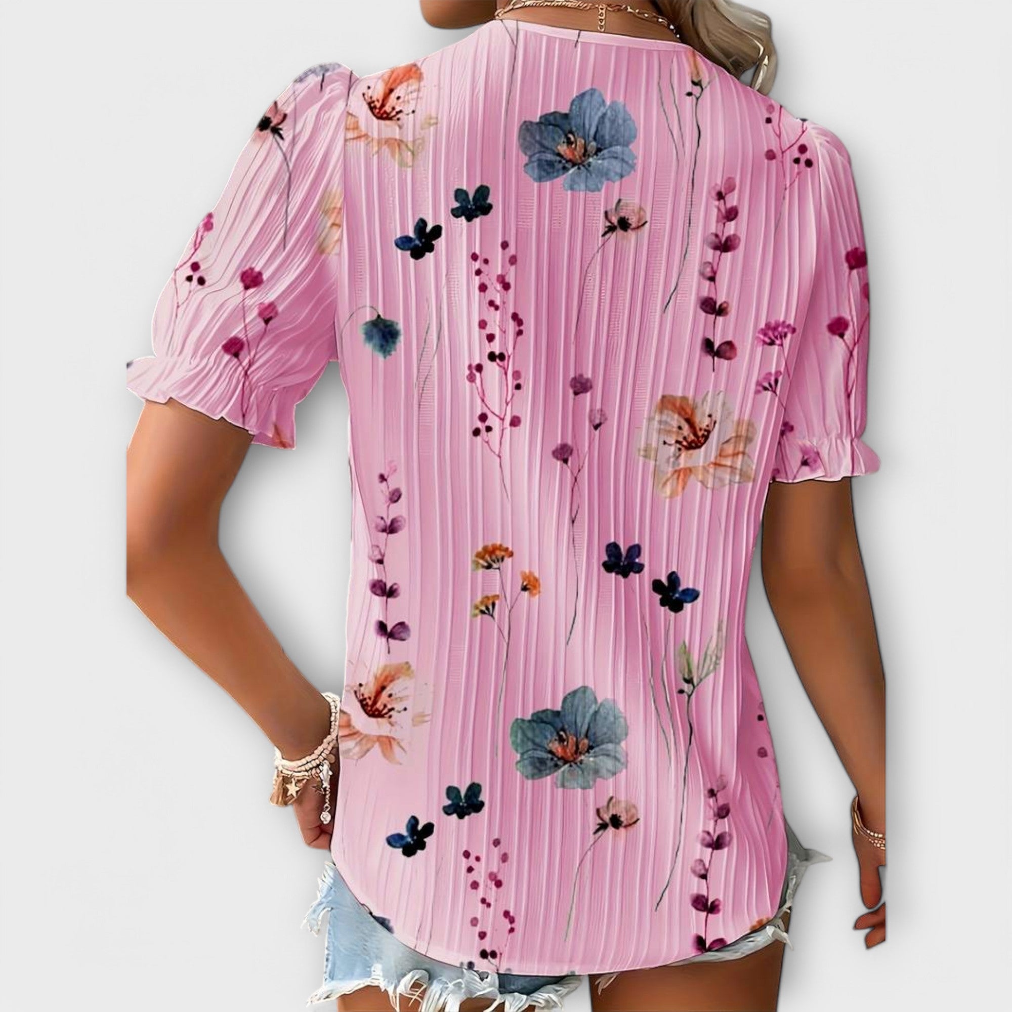 Emily - Blusa alla moda con scollatura a V