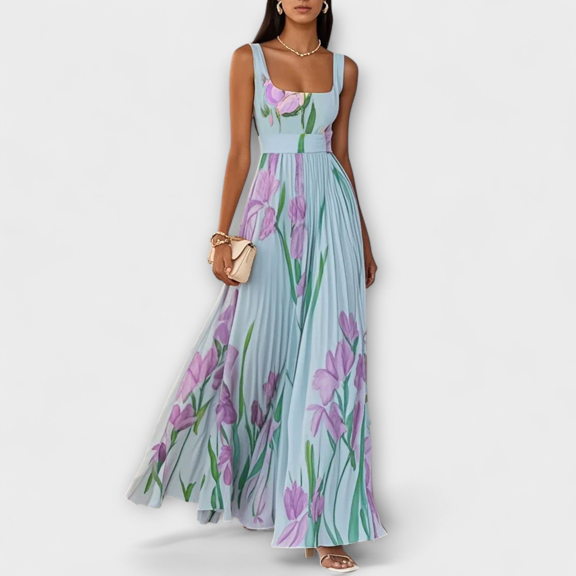 Abito Maxy in Chiffon a Fiori