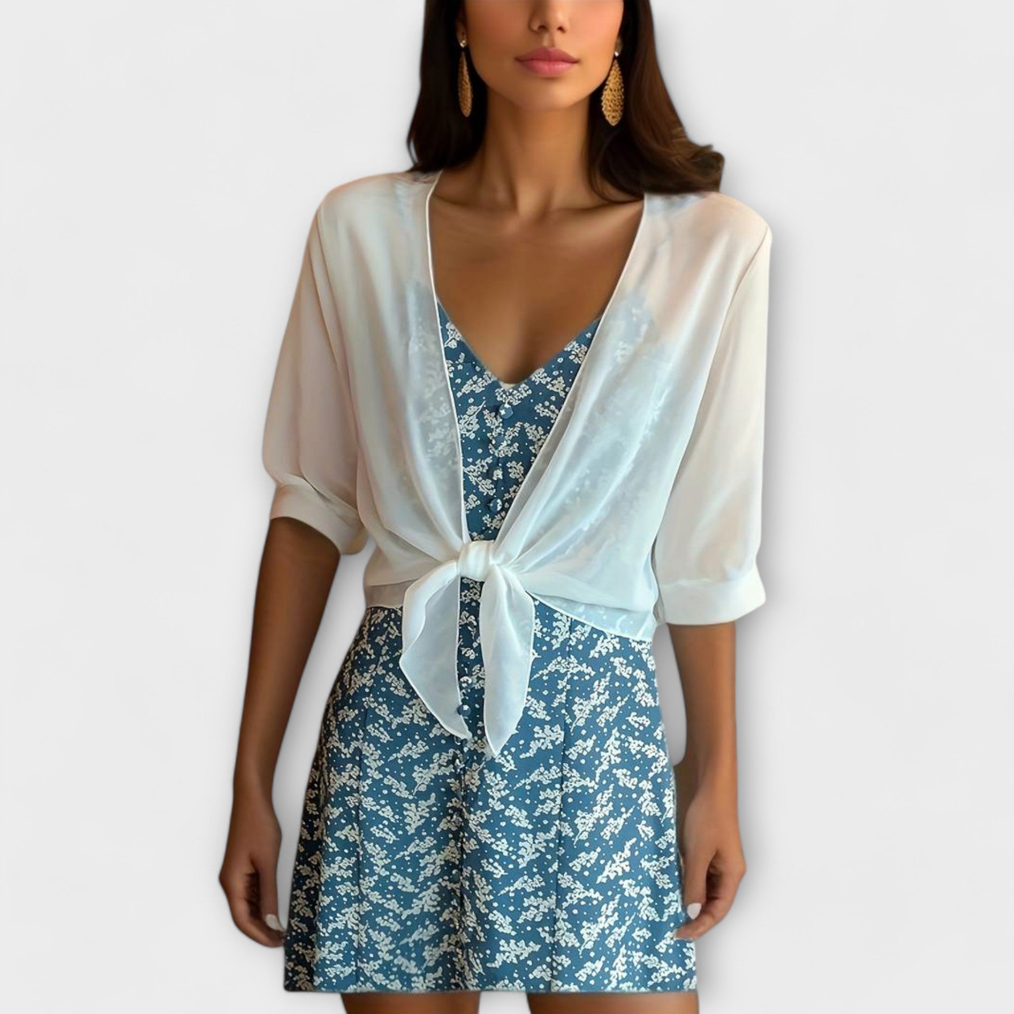 Olivia - Blusa con apertura frontale