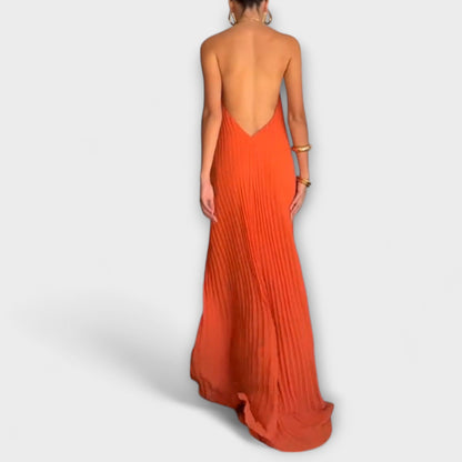 Poppy - Abito elegante con scollatura a pieghe
