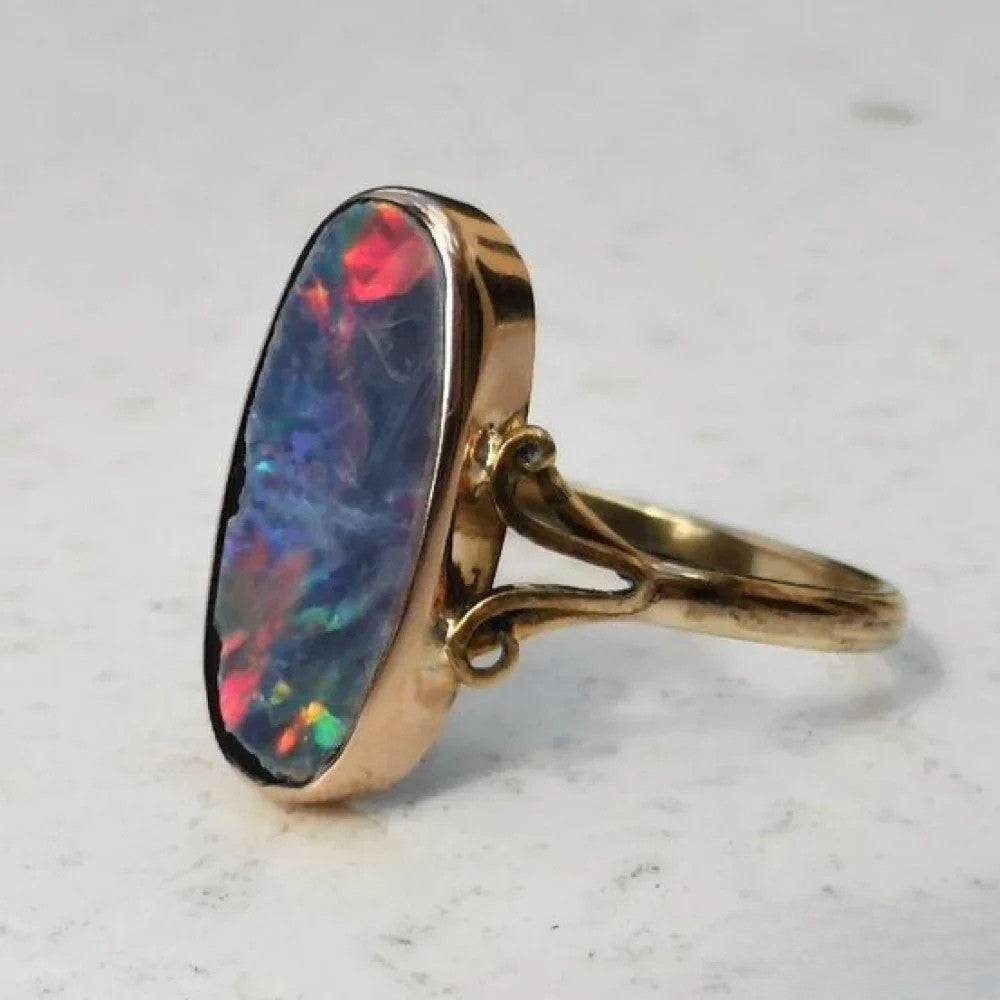 Anello Retro Bunter Opale