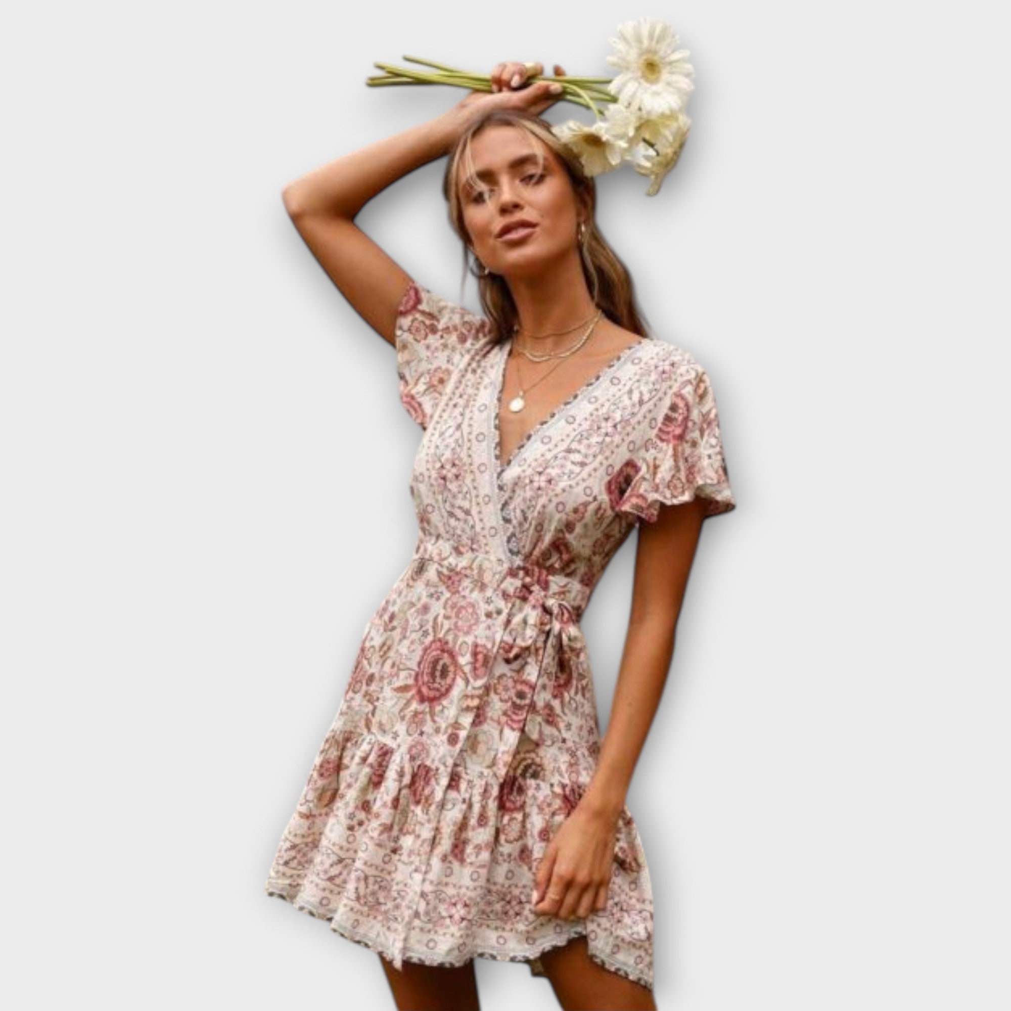 Amina - Vestito Boho Corto