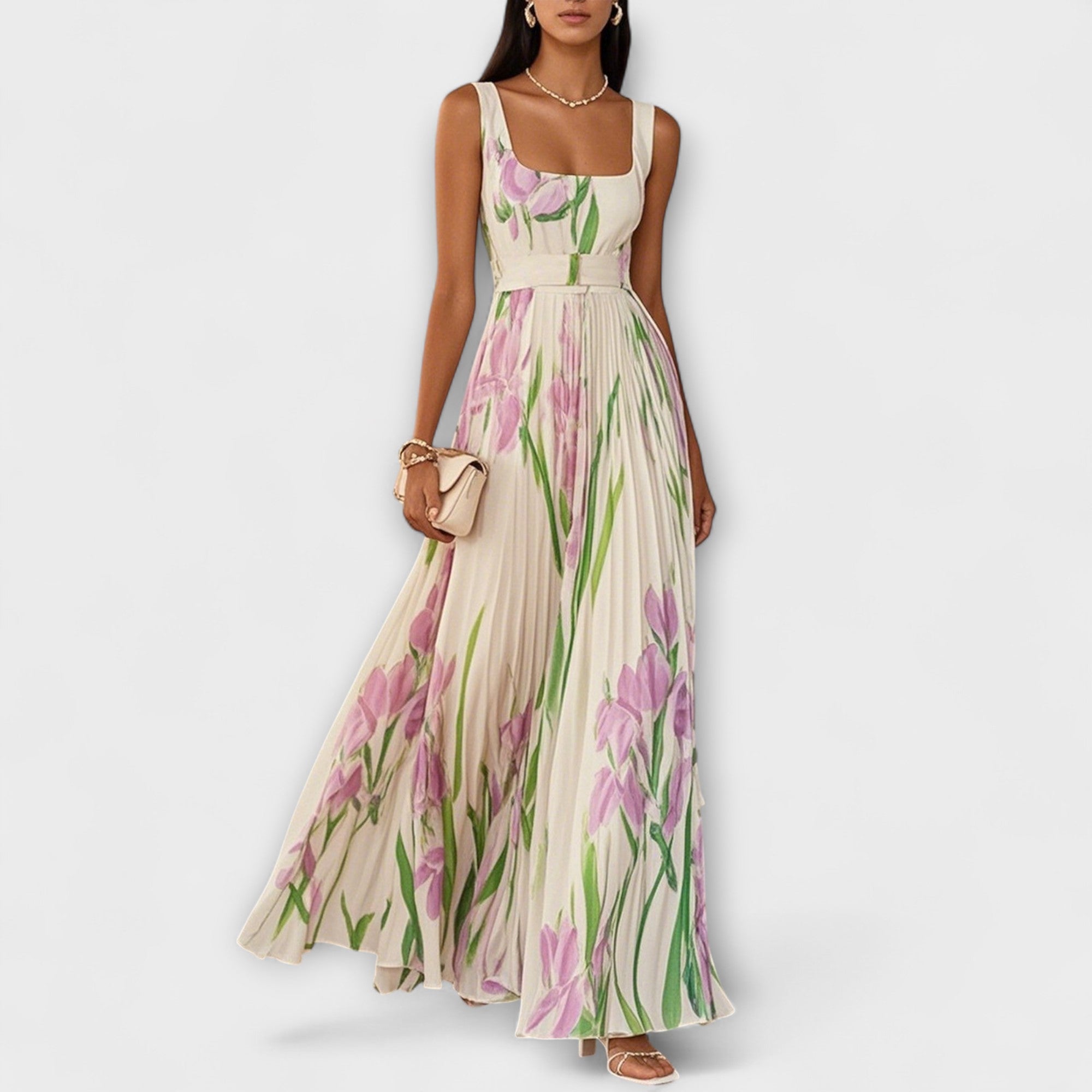 Abito Maxy in Chiffon a Fiori