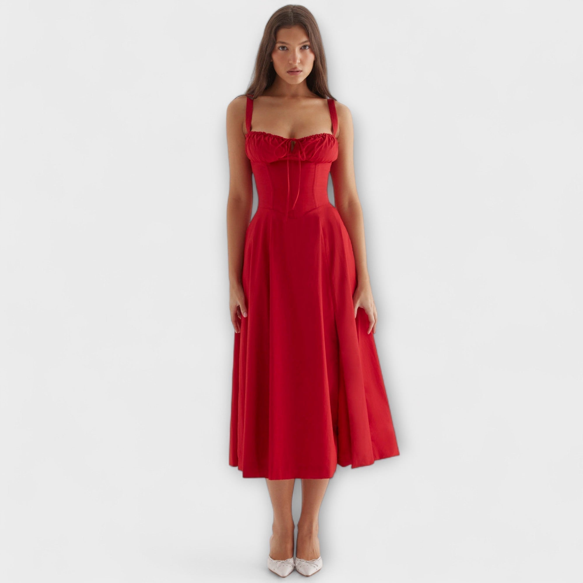 Zipporas - Abito a bustier sagomato con stampa floreale moderna