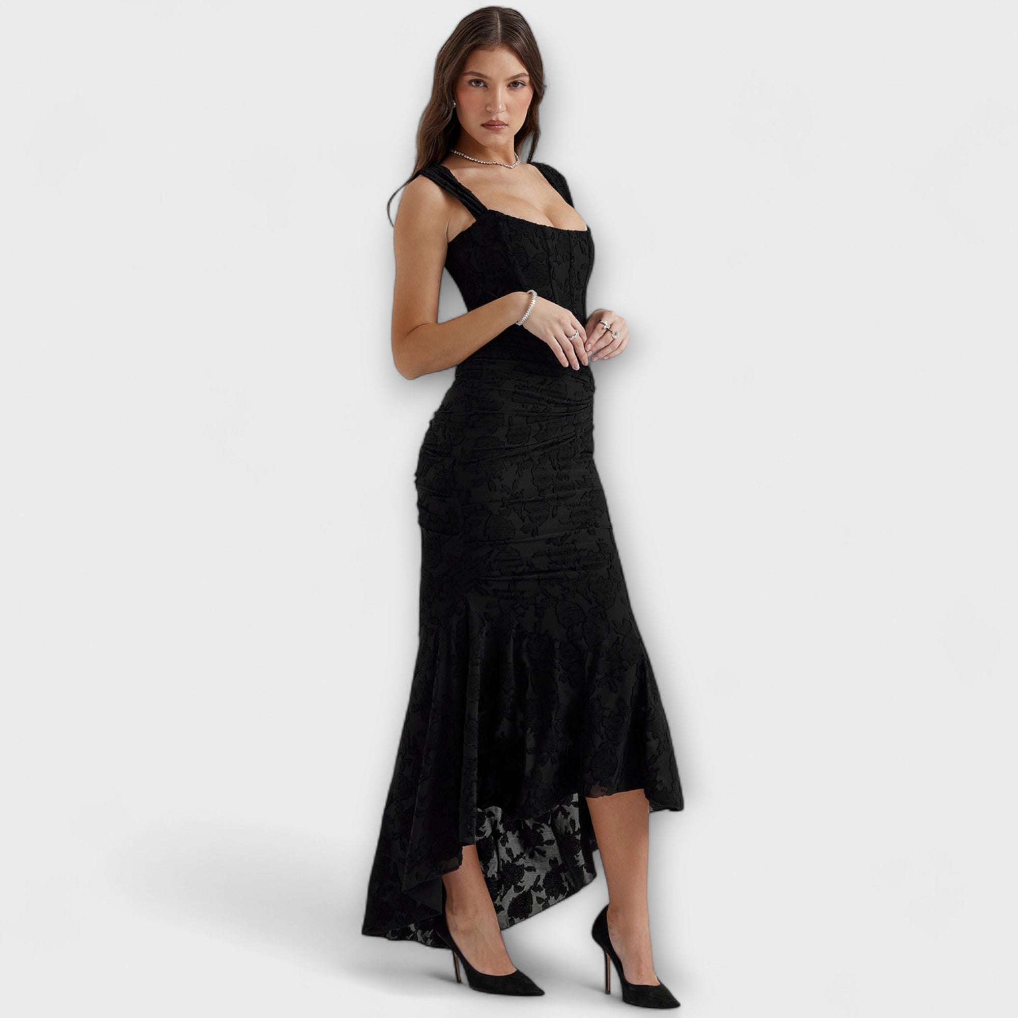 Renske - Abito lungo con corsetto elegante e raffinato